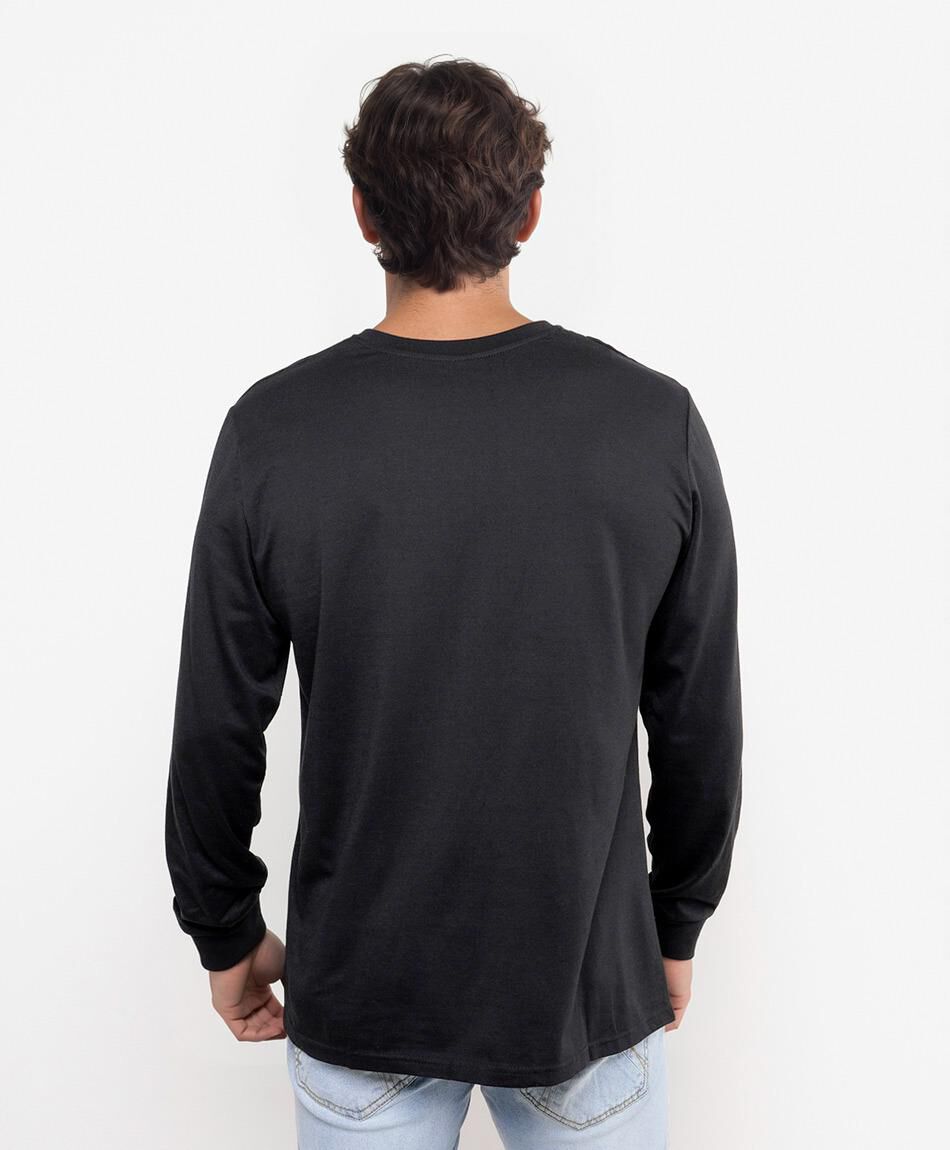 Polera hombre lisa manga larga