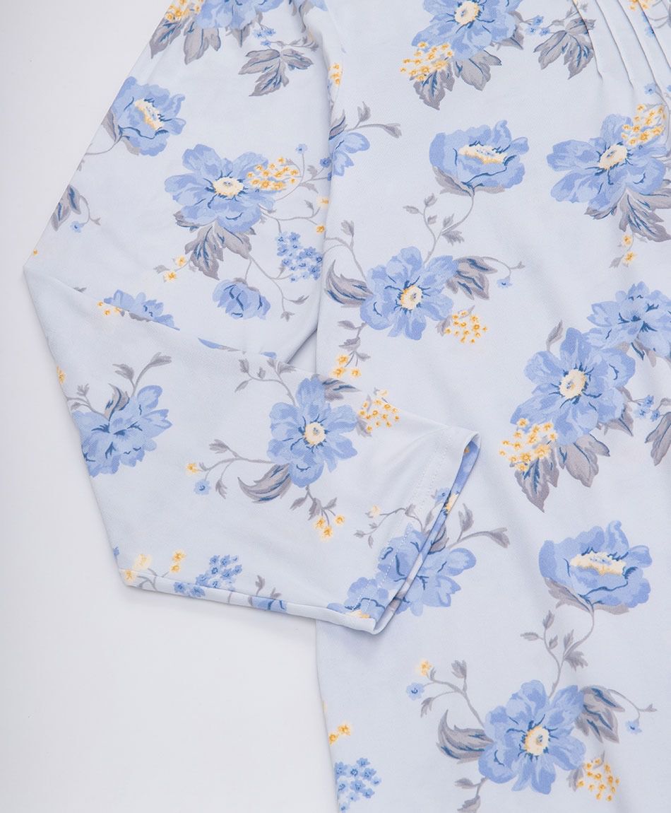 Camisa de dormir mujer floreada  azul