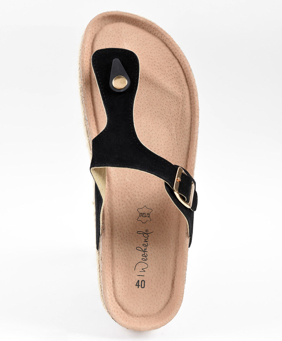 Sandalias mujer hebilla lateral