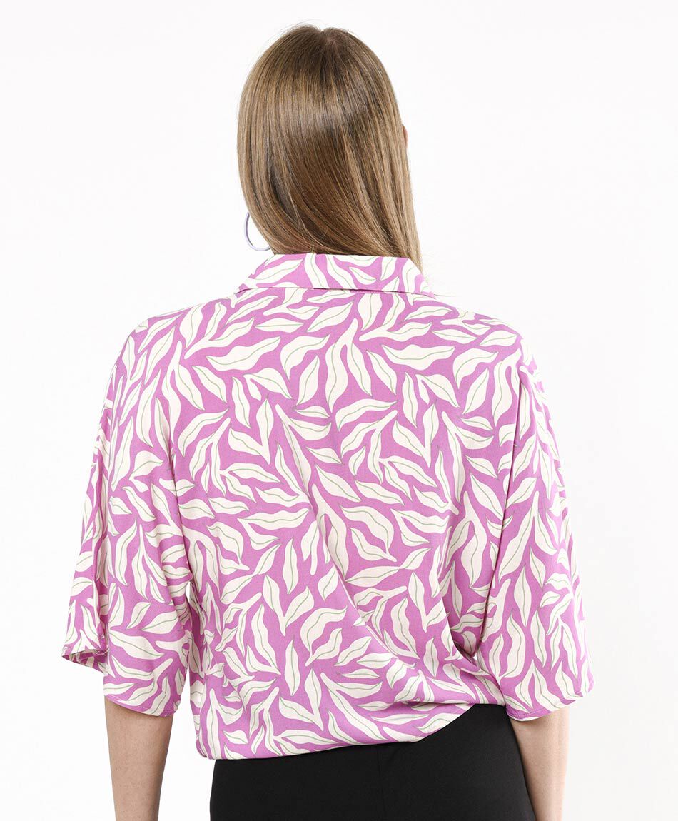 Blusa mujer hojas y nudo