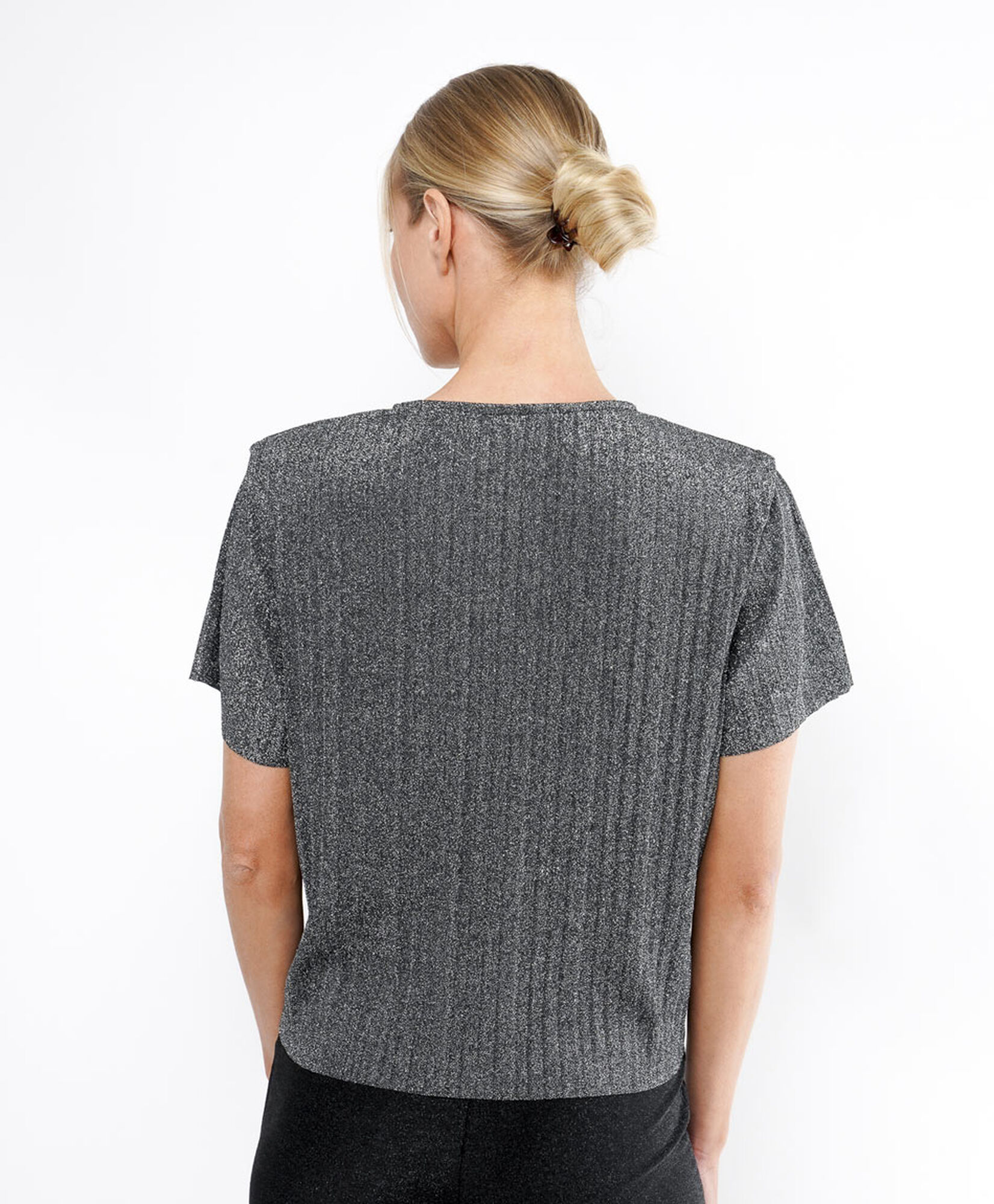 Polera mujer plisada plata Polera mujer plisada plata