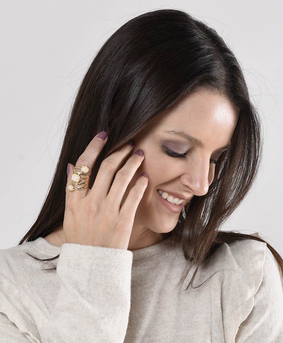 Anilo mujer 3 piedras 1 pieza