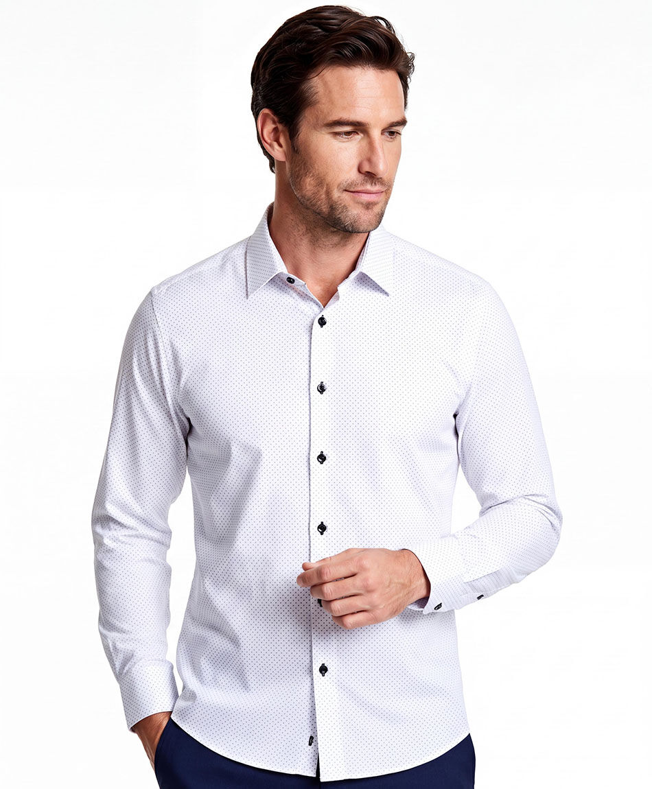 Camisa hombre lisa white