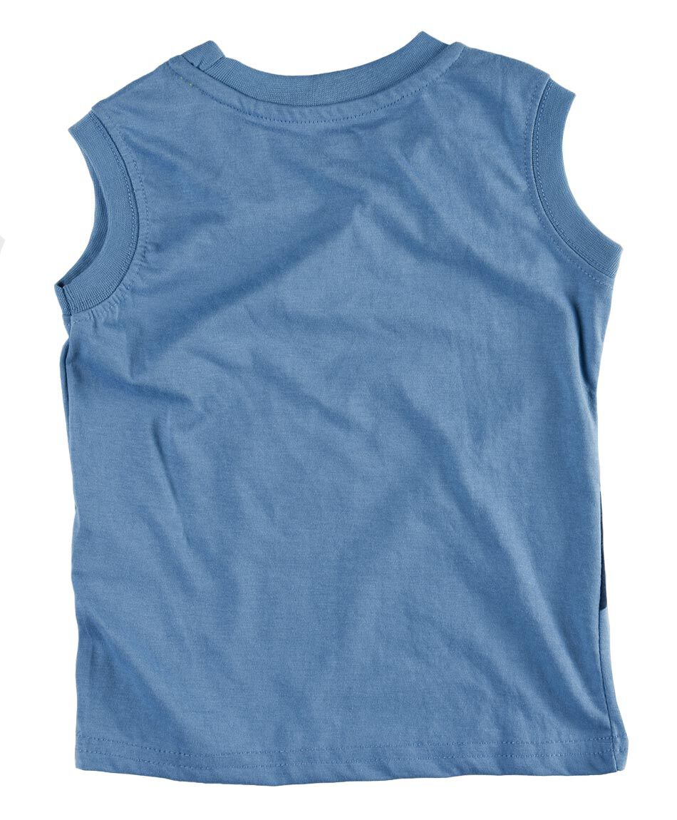 Polera sin mangas cuello redondo