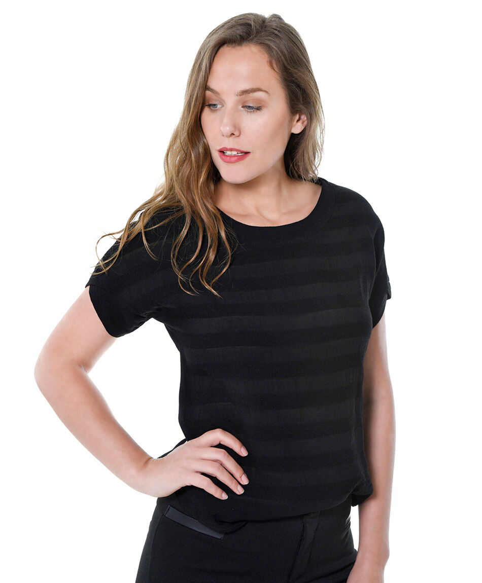Polera mixta listada