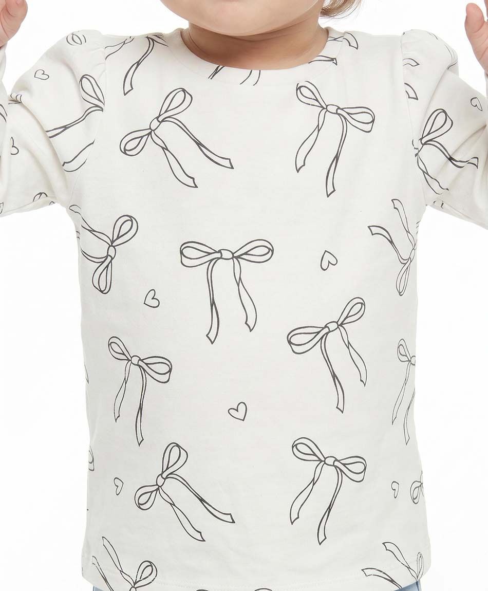 Polera beb&eacute; manga larga cintas