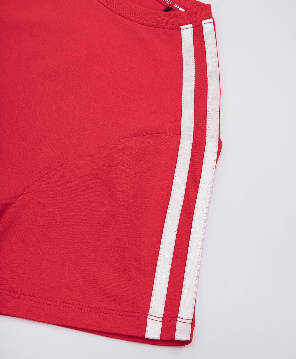 Polera deportiva mujer basica roja