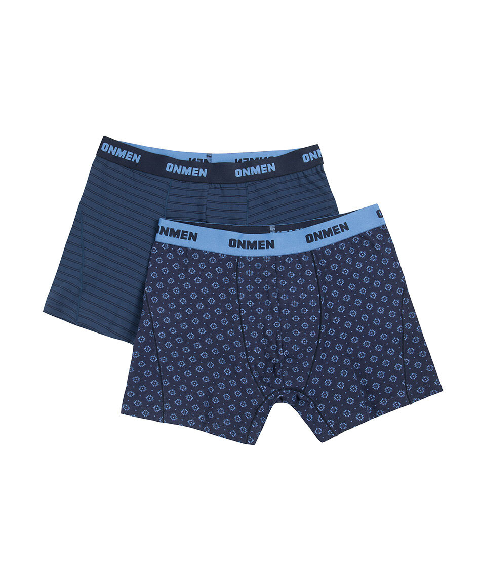 Pack 2 boxer hombre mix azul