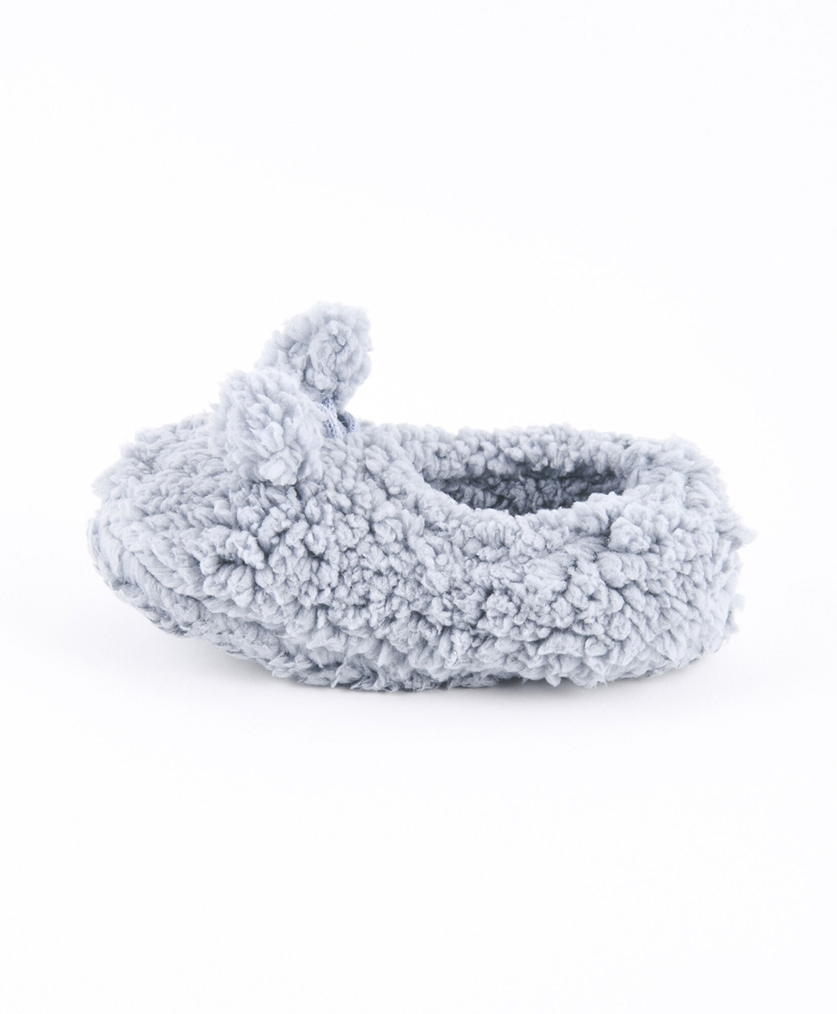 Calcetín de dormir mujer pompón gris Calcetín de dormir mujer pompón gris