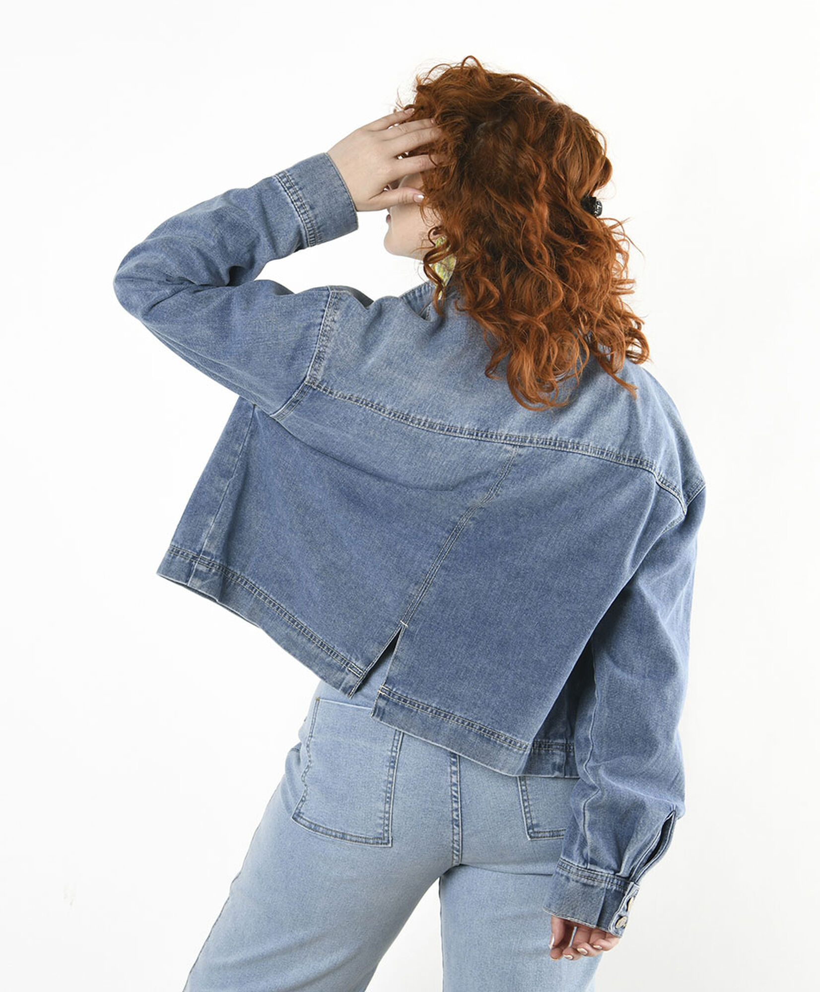 Chaqueta mujer denim crop azul Chaqueta mujer denim crop azul
