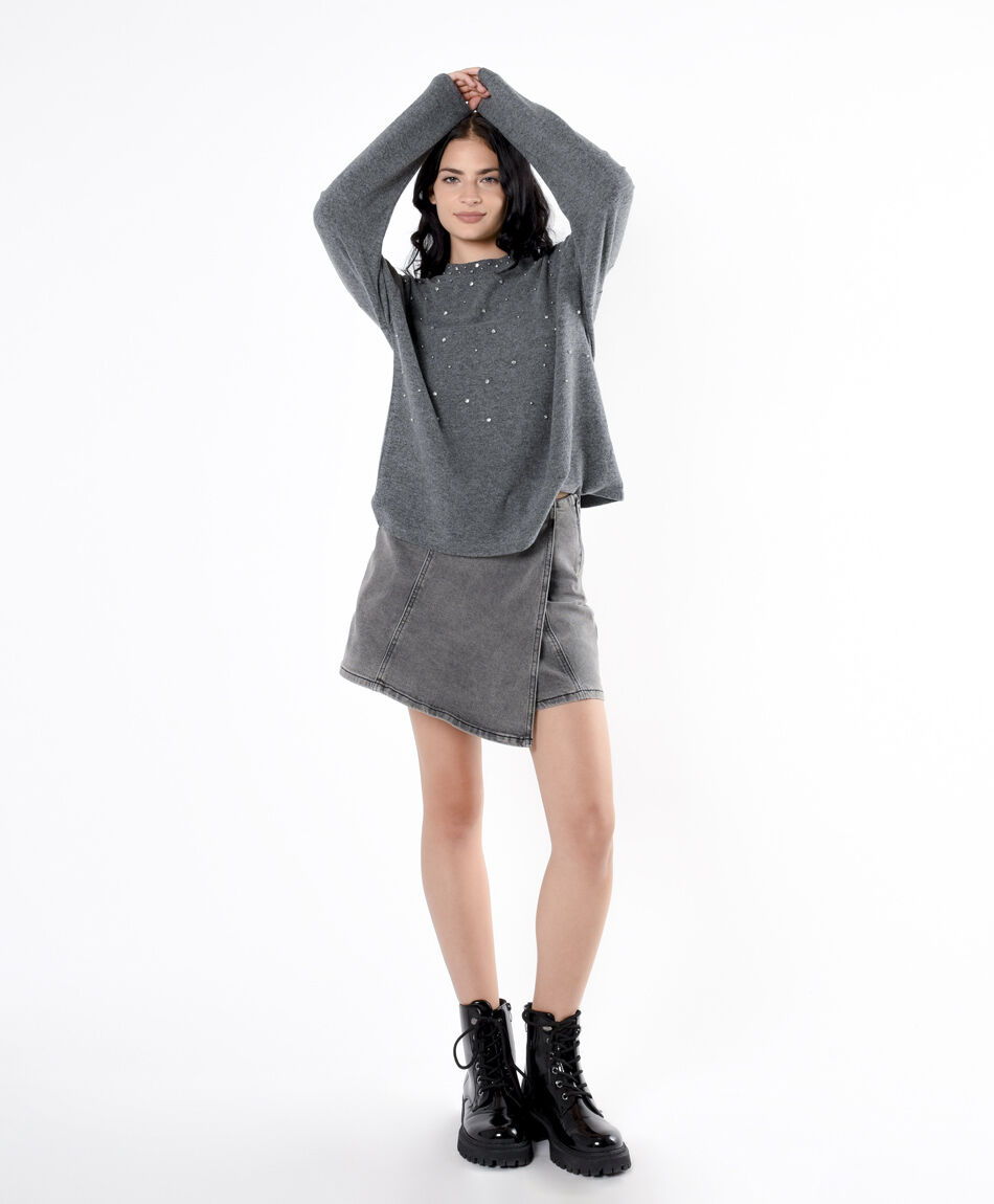 Mini falda mujer denim short