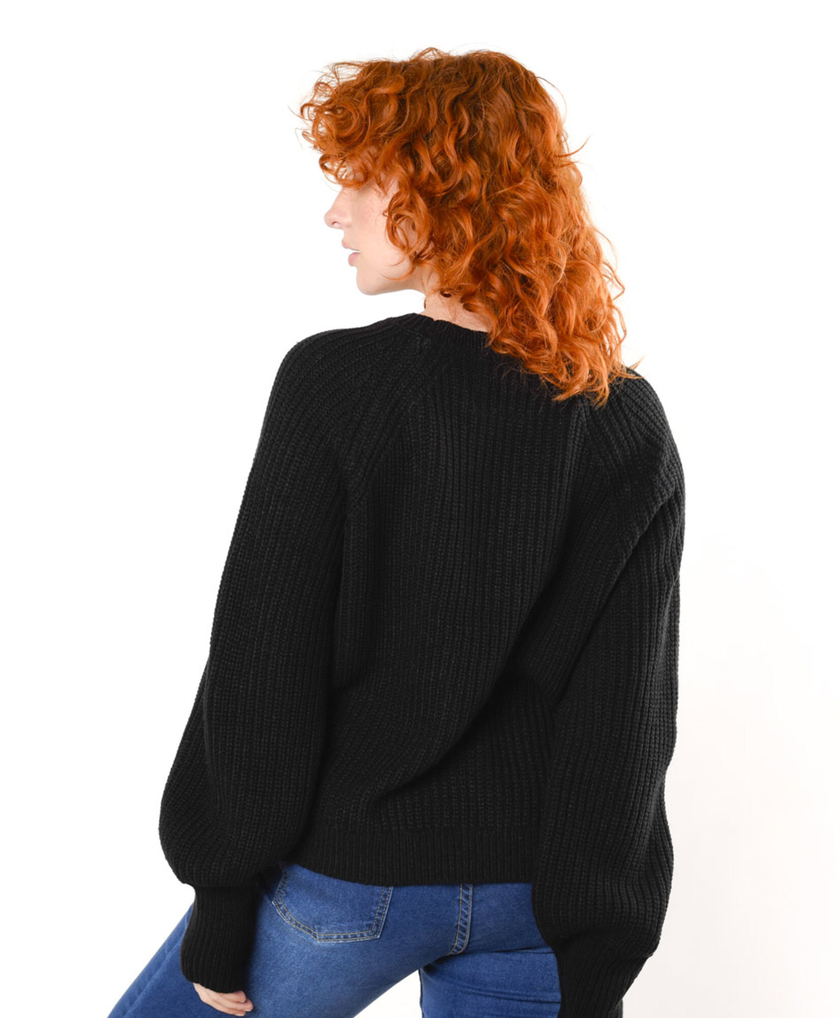 Sweater mujer punto inglés negro Sweater mujer punto inglés negro