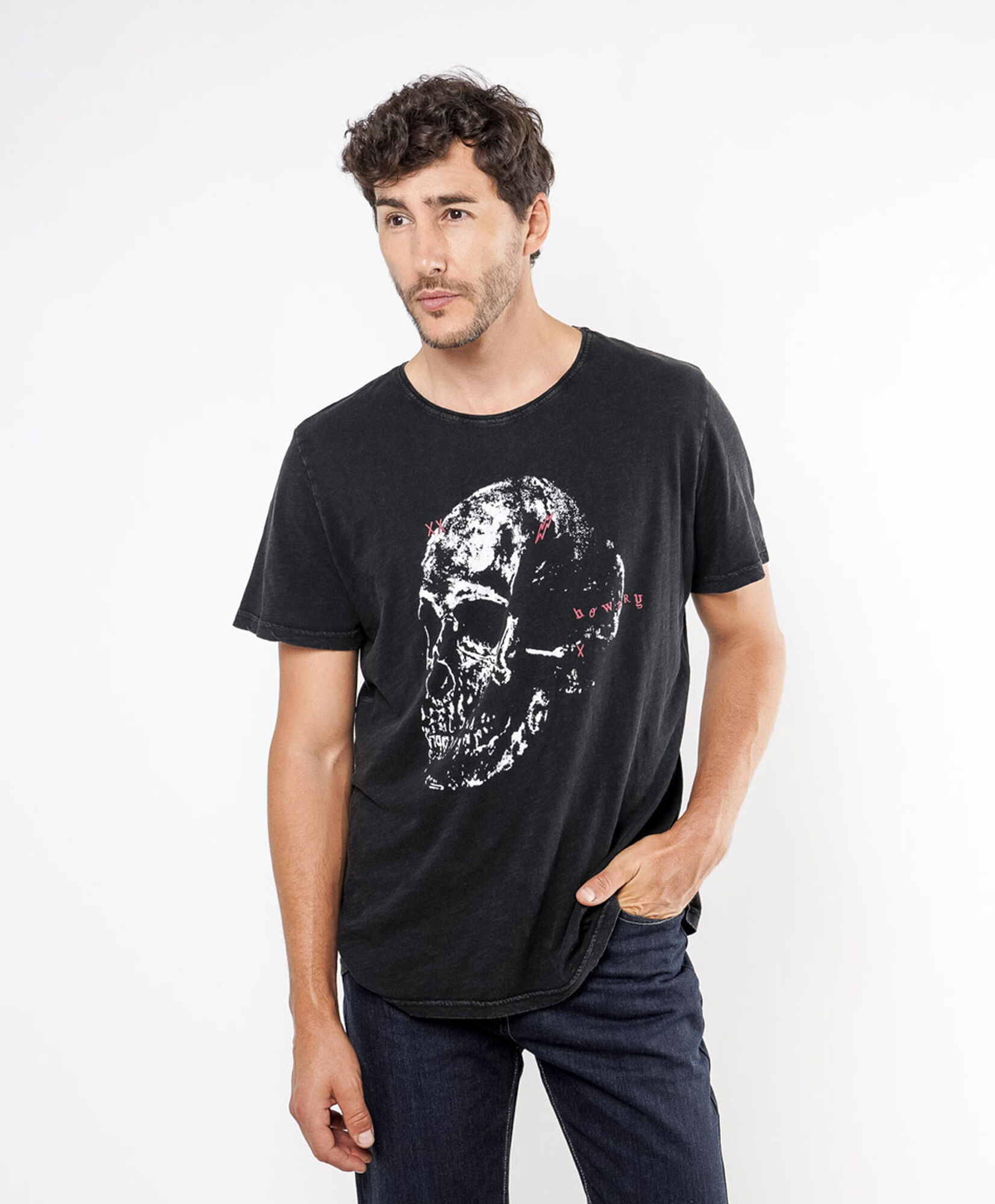 Polera hombre print calavera Polera hombre print calavera