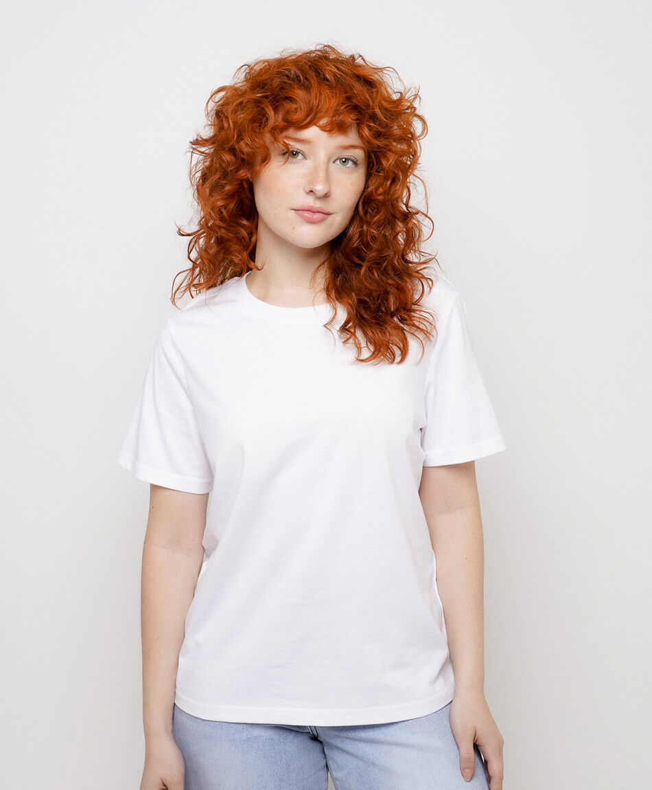 Polera mujer b&aacute;sica blanca