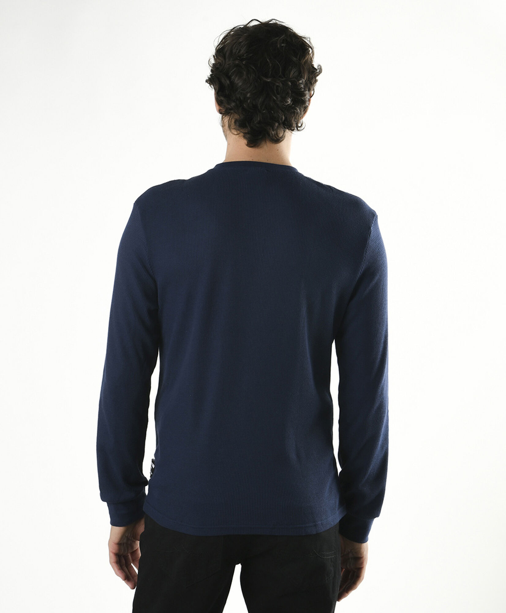 Polera hombre texturizada botones Polera hombre texturizada botones