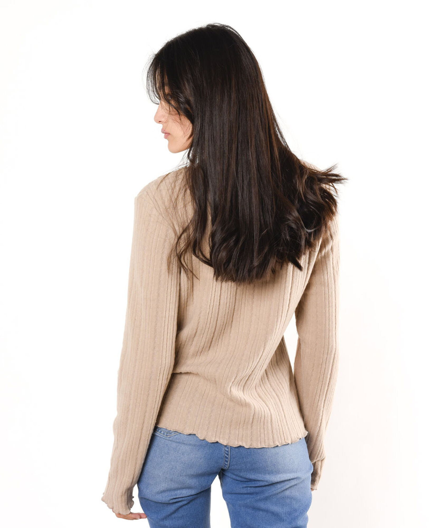 Polera mujer jacquard basta irregular Polera mujer jacquard basta irregular
