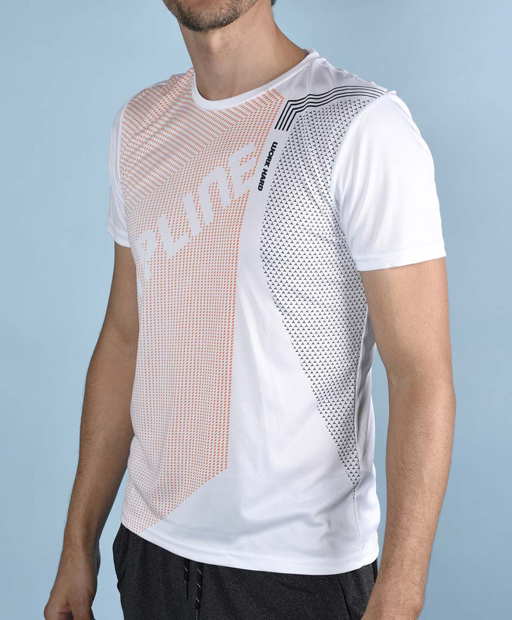 Polera deportiva manga corta cuello redondo Polera deportiva manga corta cuello redondo