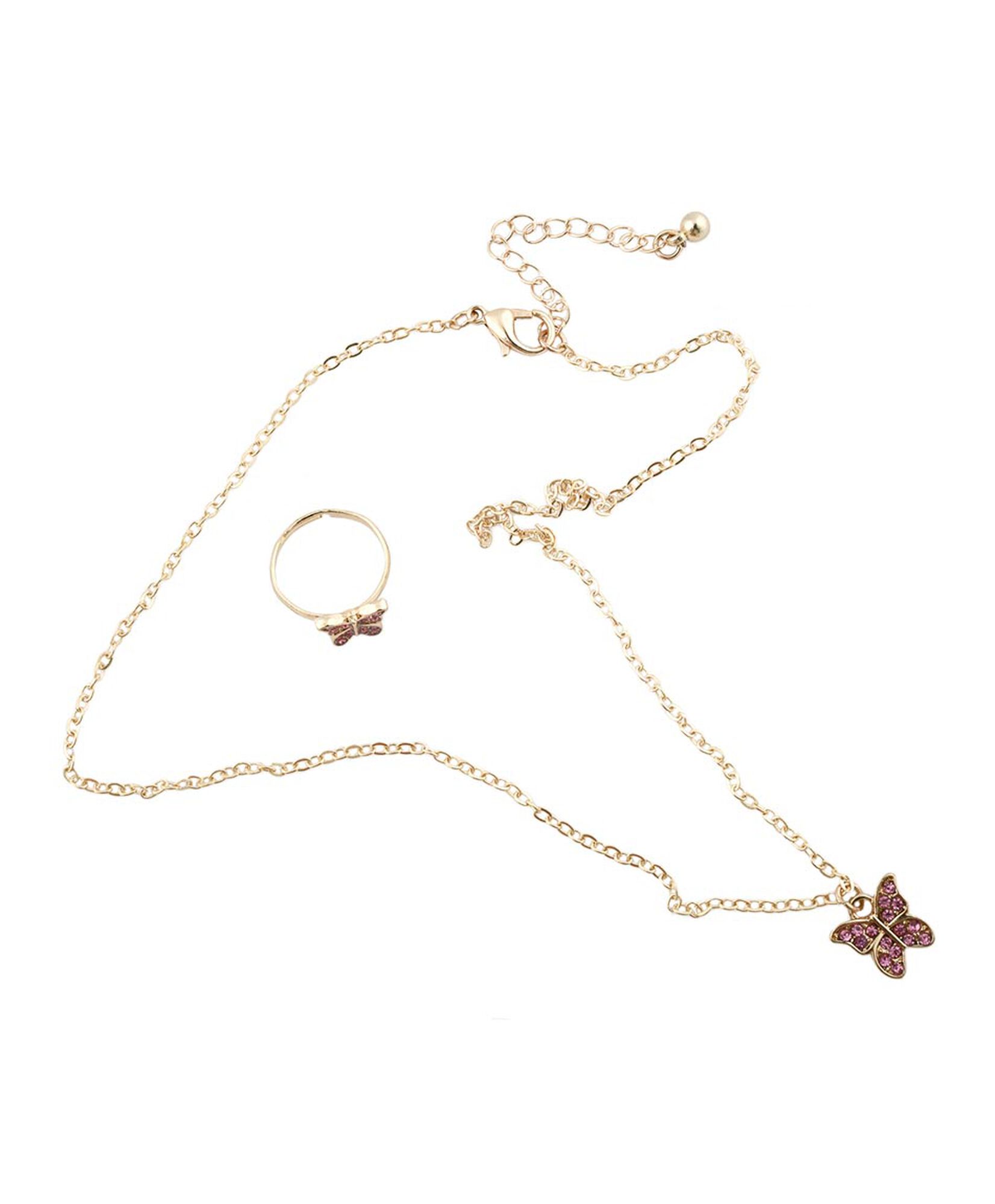 Set collar + anillo mariposa 2 piezas Set collar + anillo mariposa 2 piezas