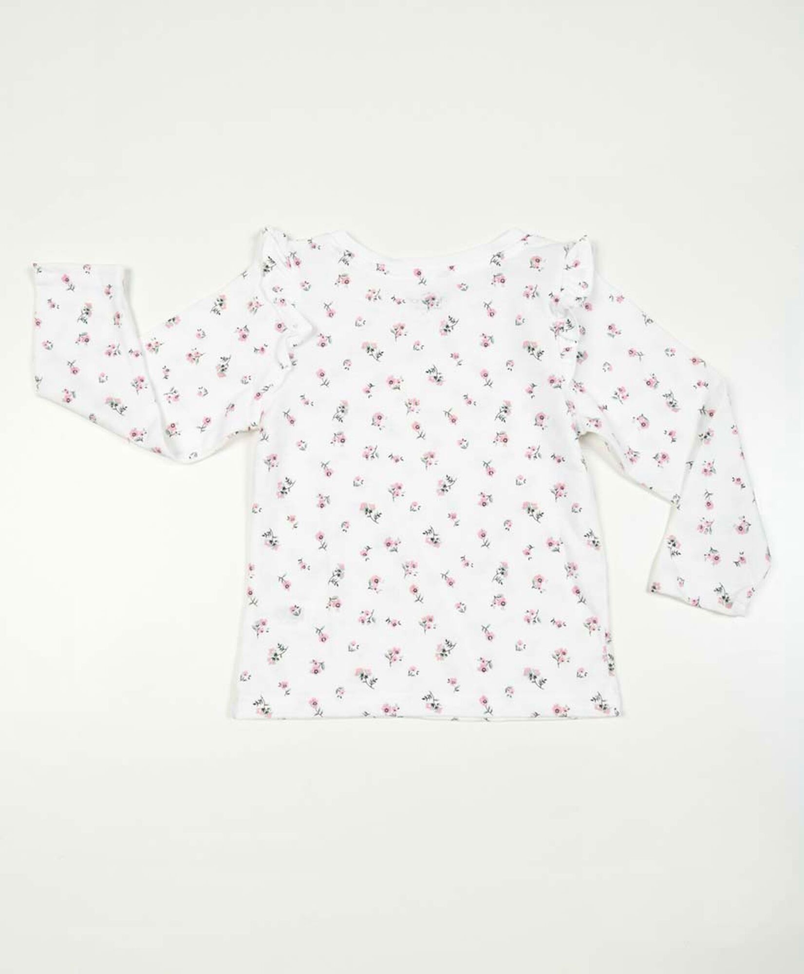 Polera bebé florcitas vuelos en mangas Polera bebé florcitas vuelos en mangas