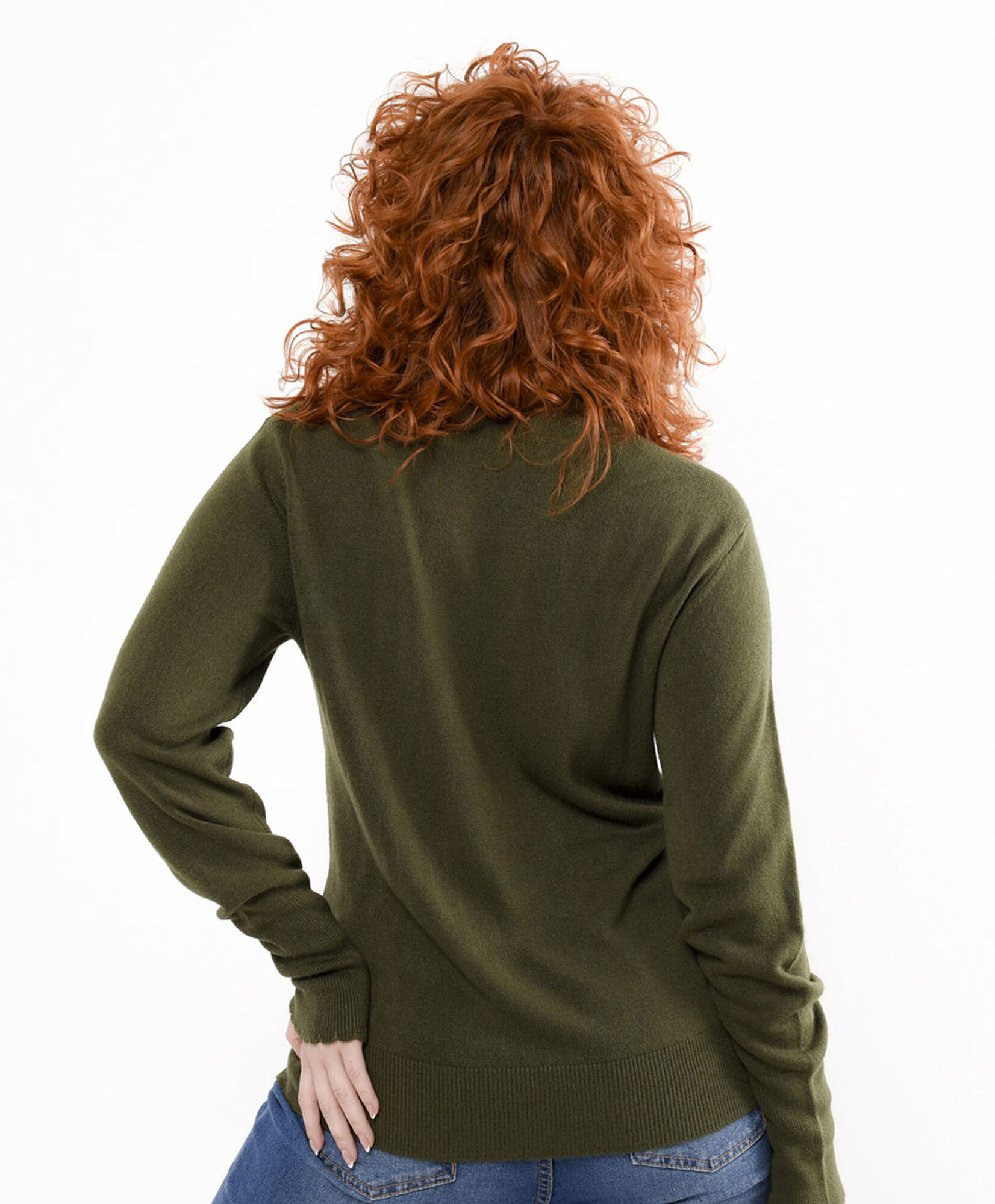 Sweater mujer verde cuello alto Sweater mujer verde cuello alto