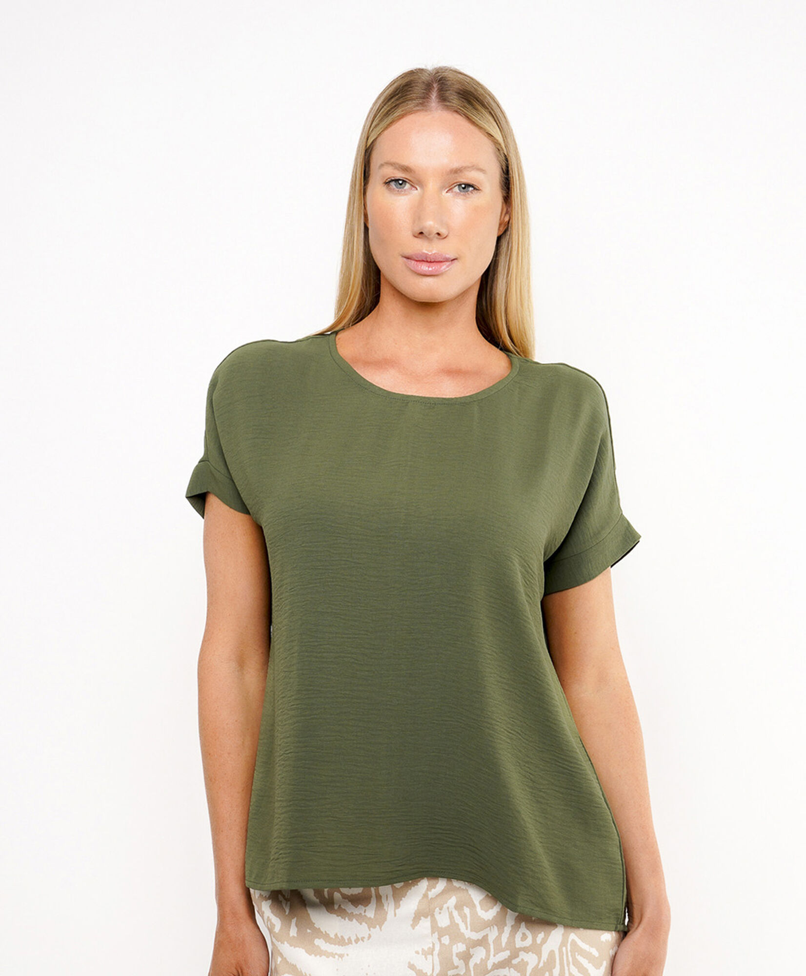 Blusa mujer manga doblada Blusa mujer manga doblada