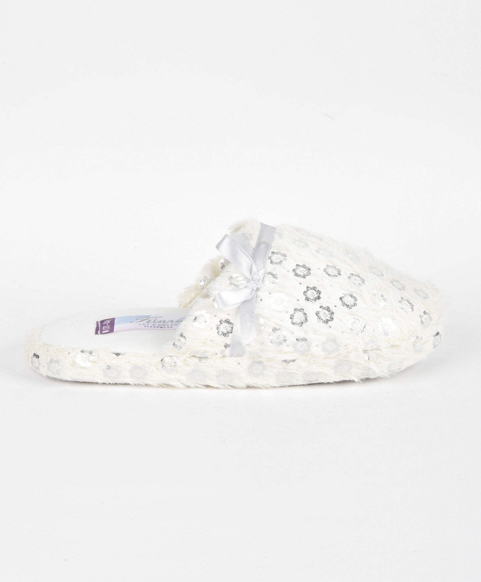 Pantufla mujer lazo y brillos Pantufla mujer lazo y brillos