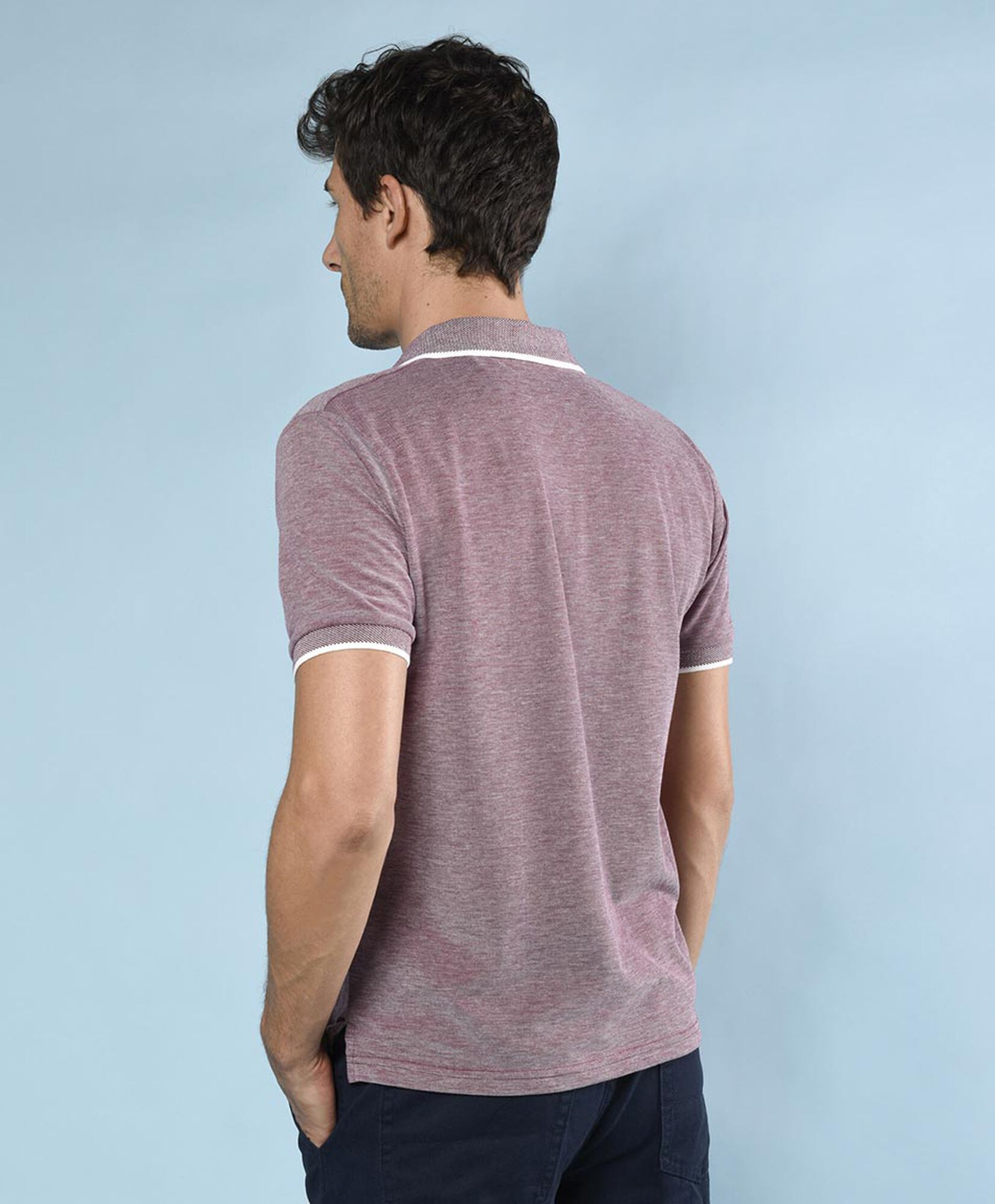 Polera manga corta cuello piqué Polera manga corta cuello piqué