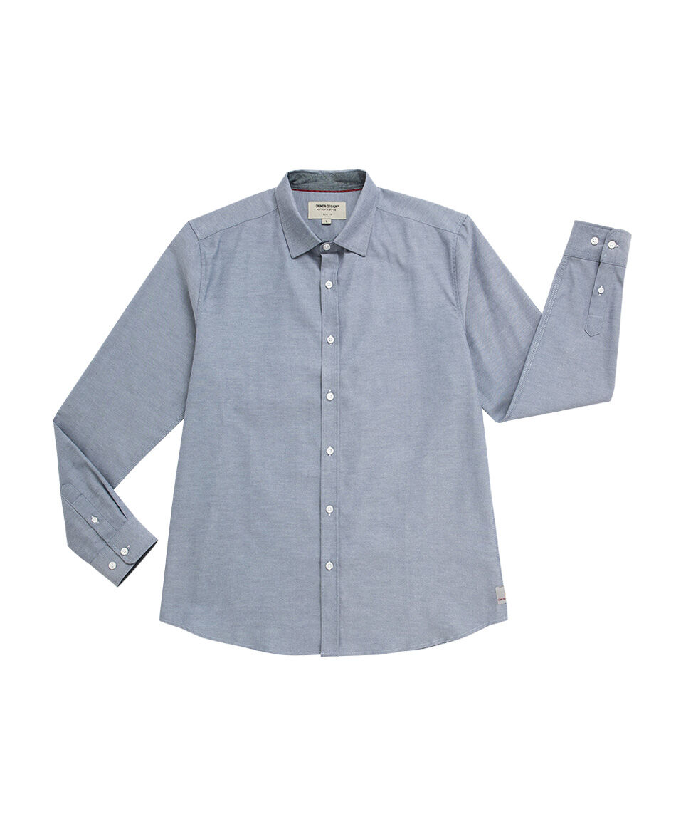 Camisa hombre manga larga gris