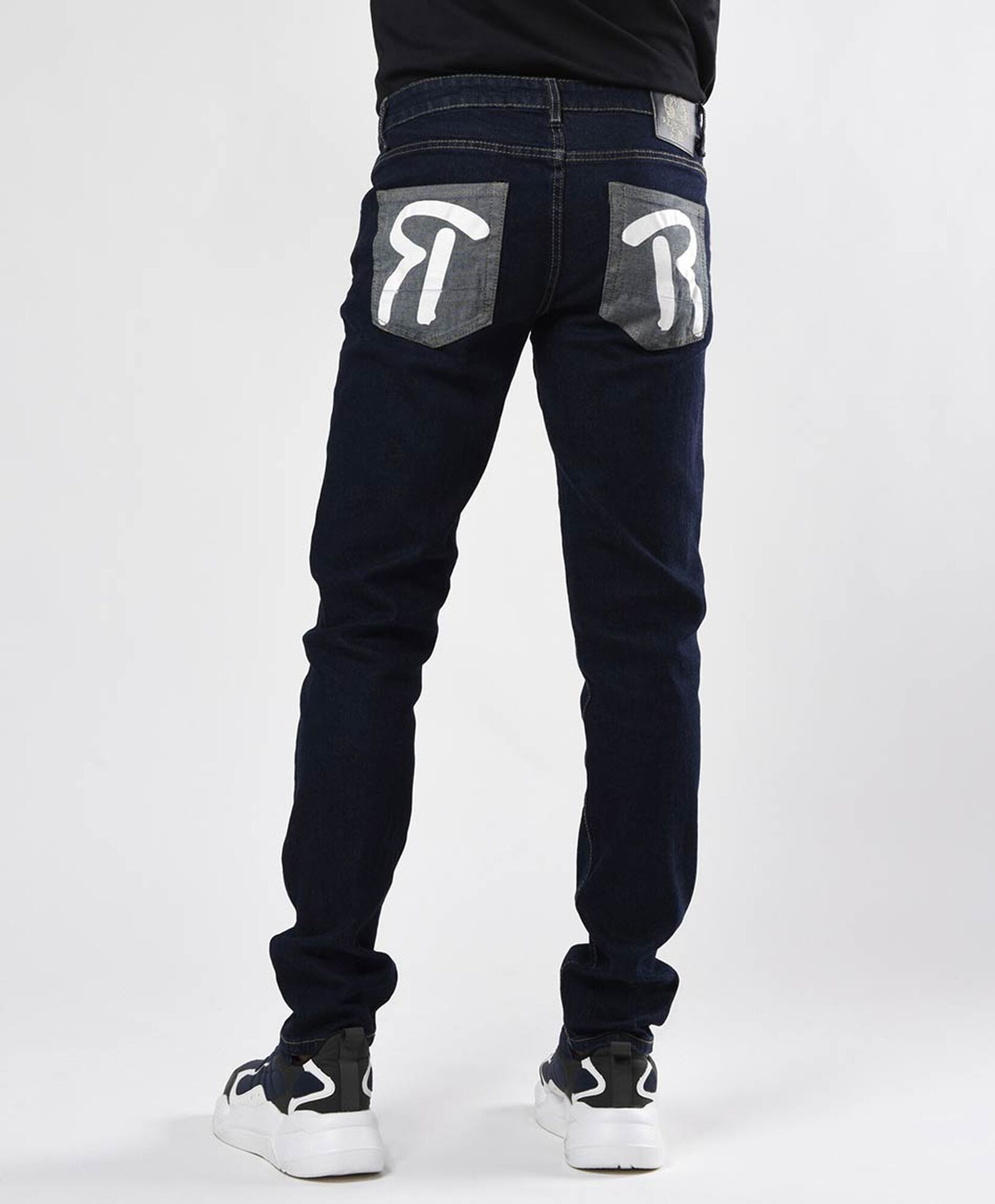 Jeans hombre estampado bolsillos traseros skinny fit Jeans hombre estampado bolsillos traseros skinny fit