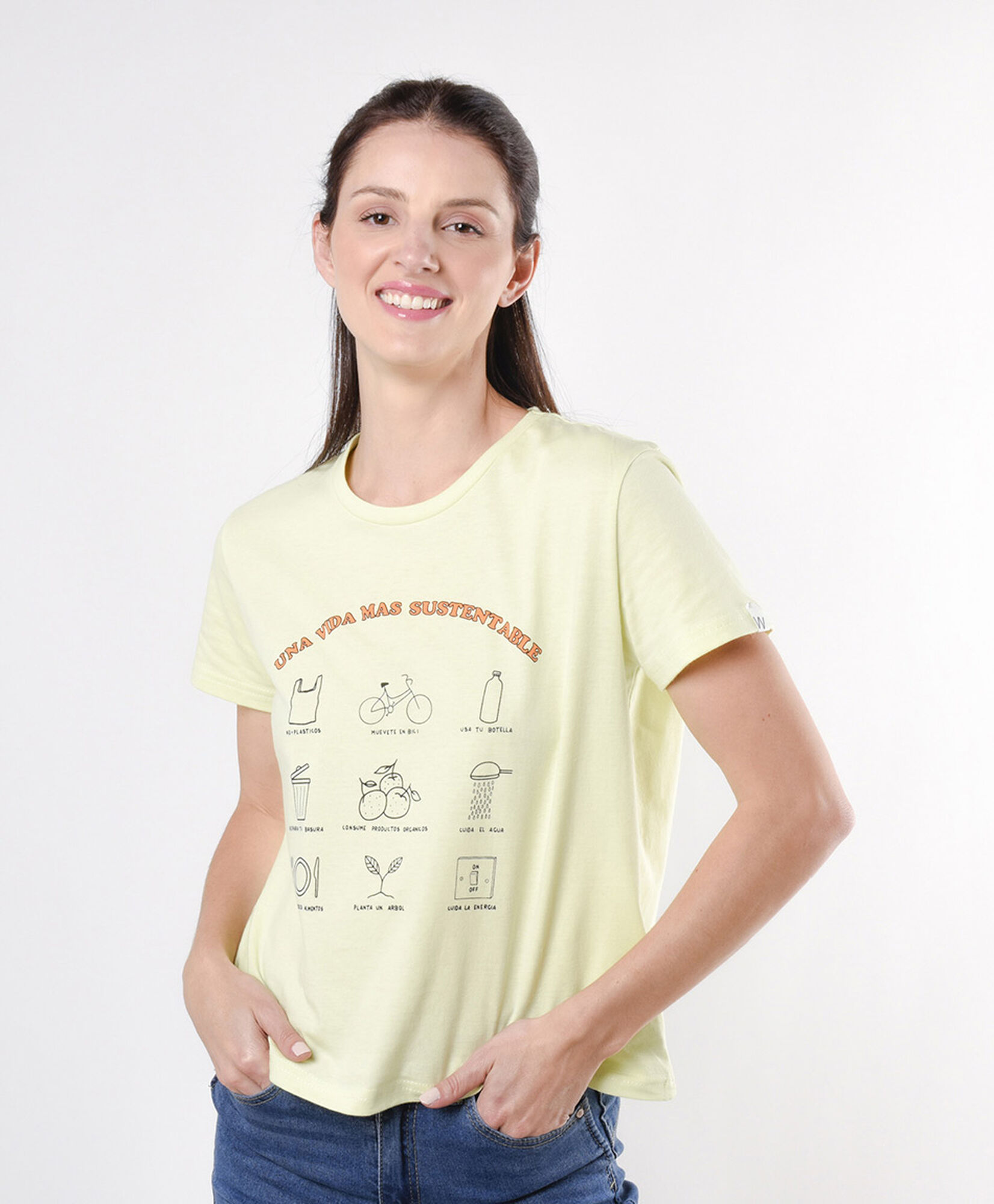 Polera mujer estampado sustentable Polera mujer estampado sustentable