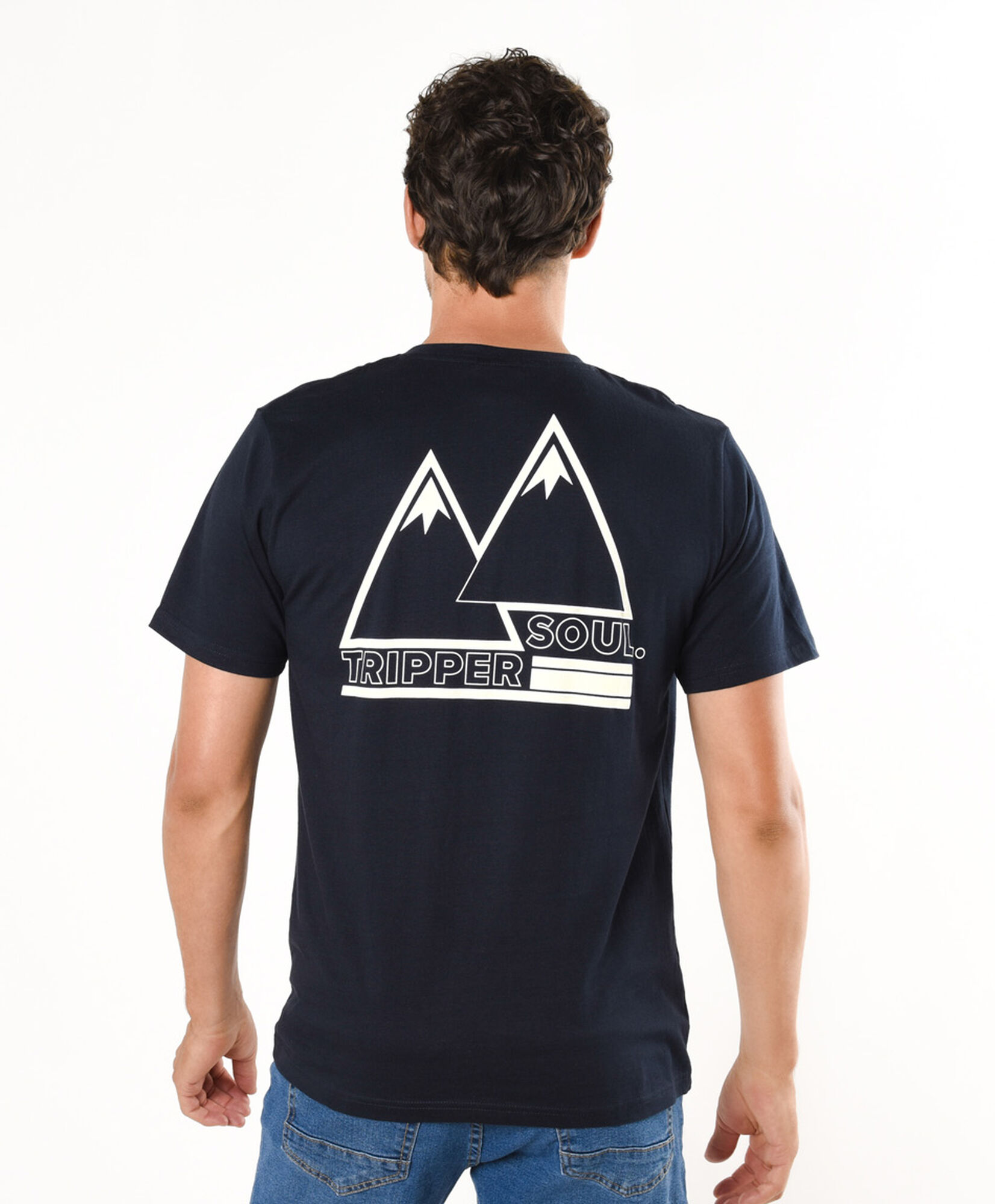 Polera hombre doble estampado montañas Polera hombre doble estampado montañas