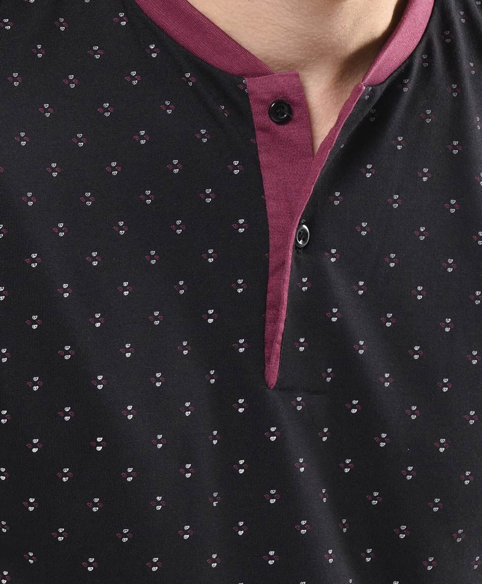 Pijama hombre basic black