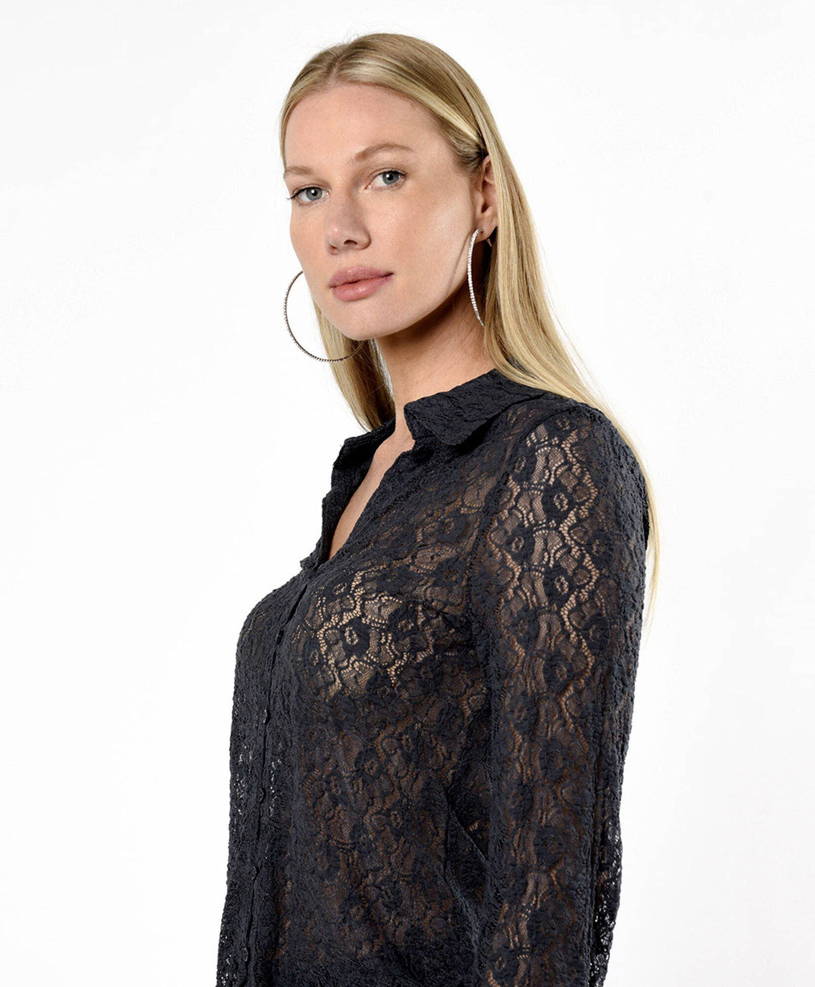 Blusa mujer encaje transparente Blusa mujer encaje transparente