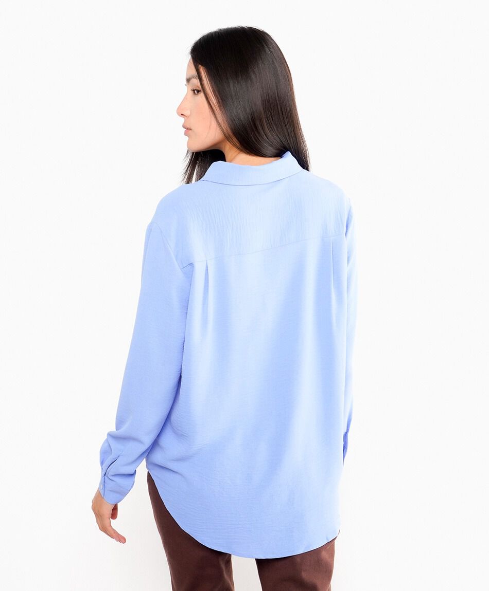 Blusa mujer camisera lisa