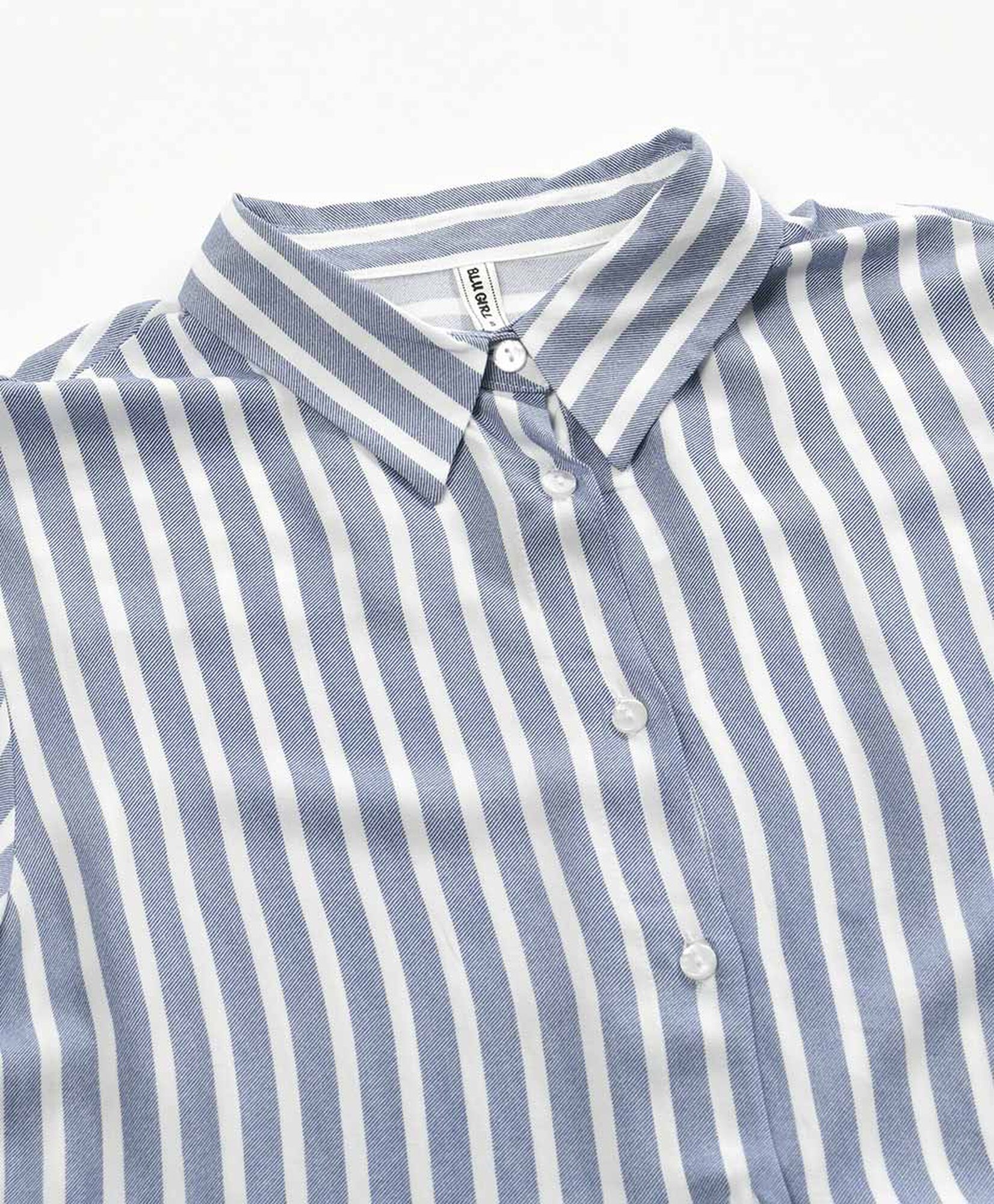 Blusa mujer líneas azul irregular Blusa mujer líneas azul irregular