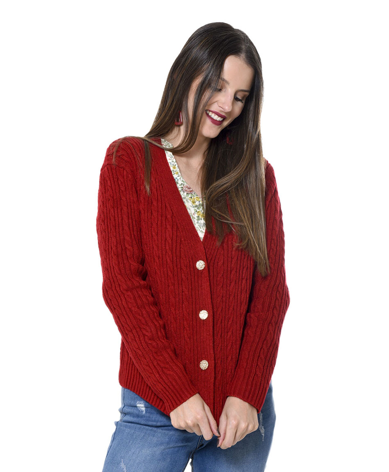 Cardigan trenzado corto Cardigan trenzado corto