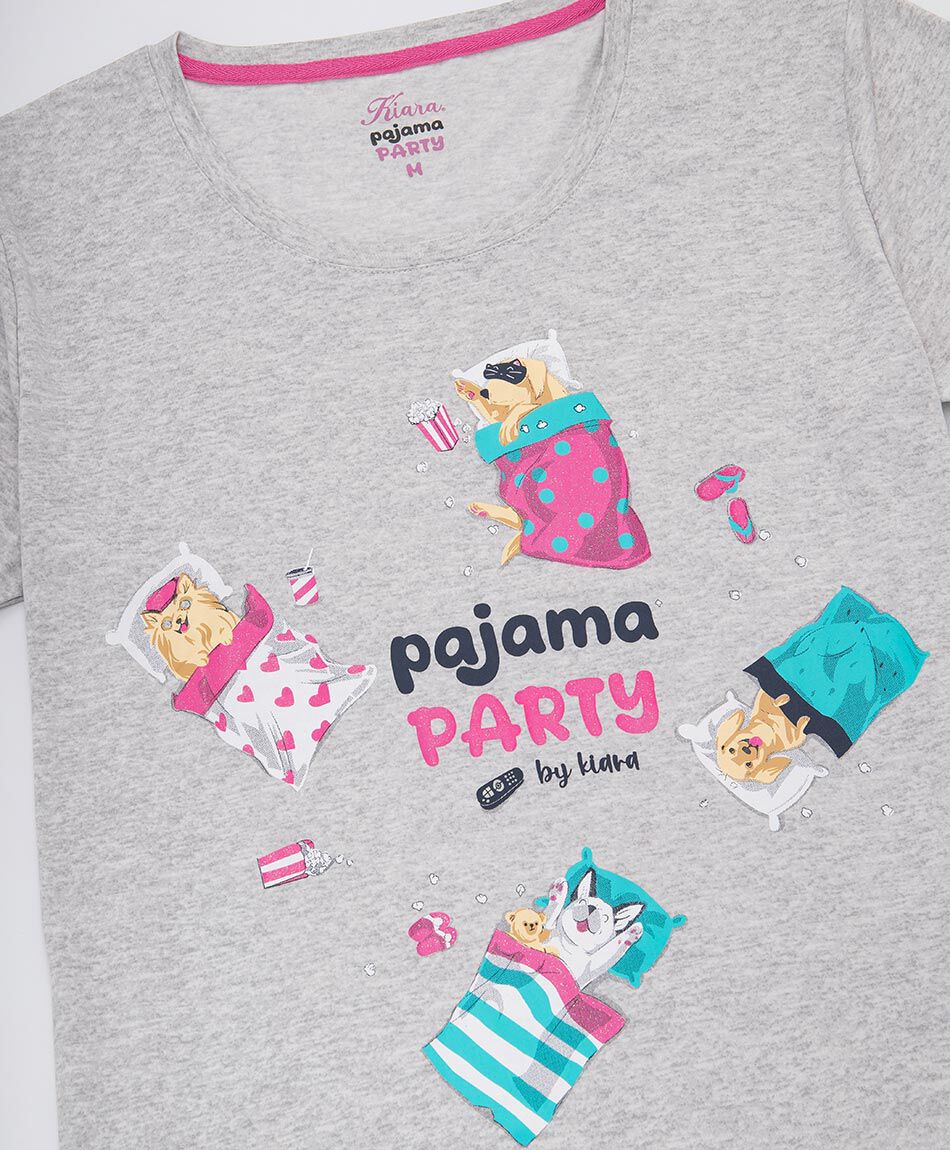 Pijama mujer melange pijamada perritos