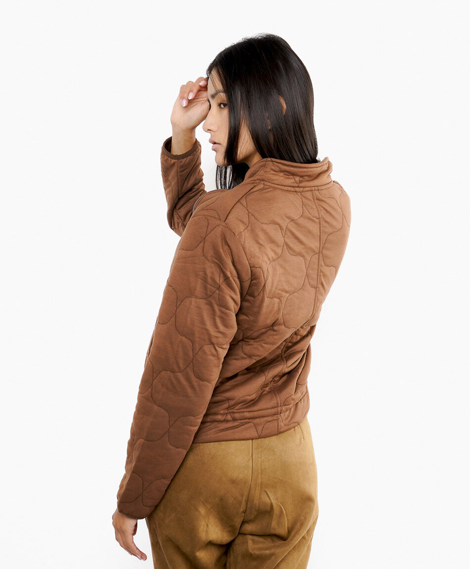 Chaqueta mujer bomber chocolate