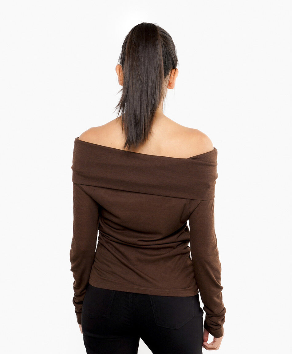 Polera mujer escote bardot