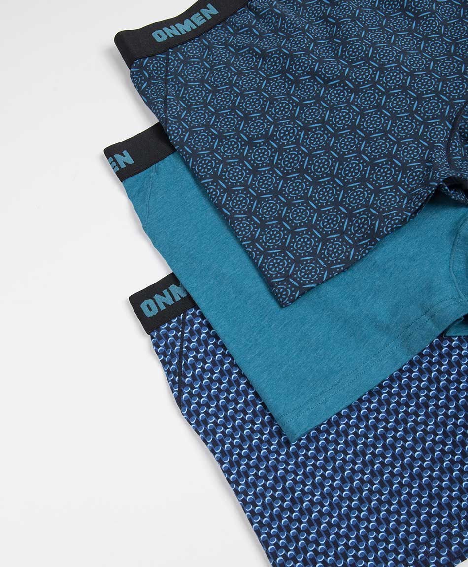 Pack 3 boxer hombre azules