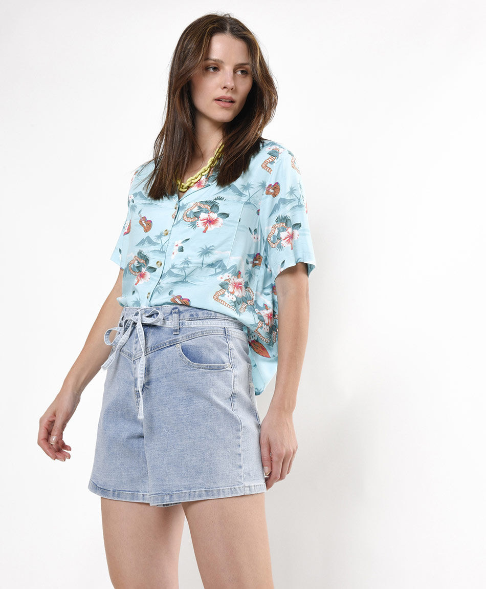 Short mujer denim lazo