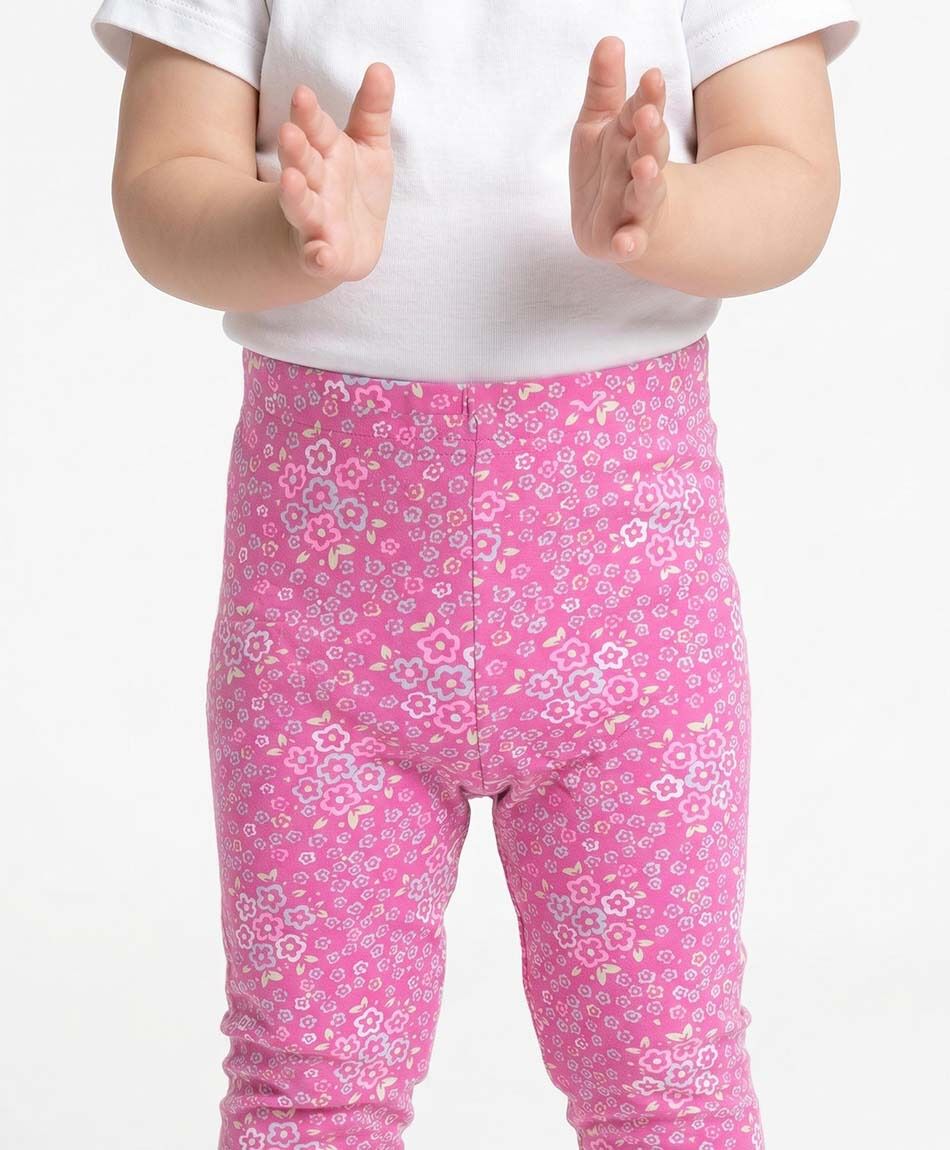 Leggins beb&eacute; floreada