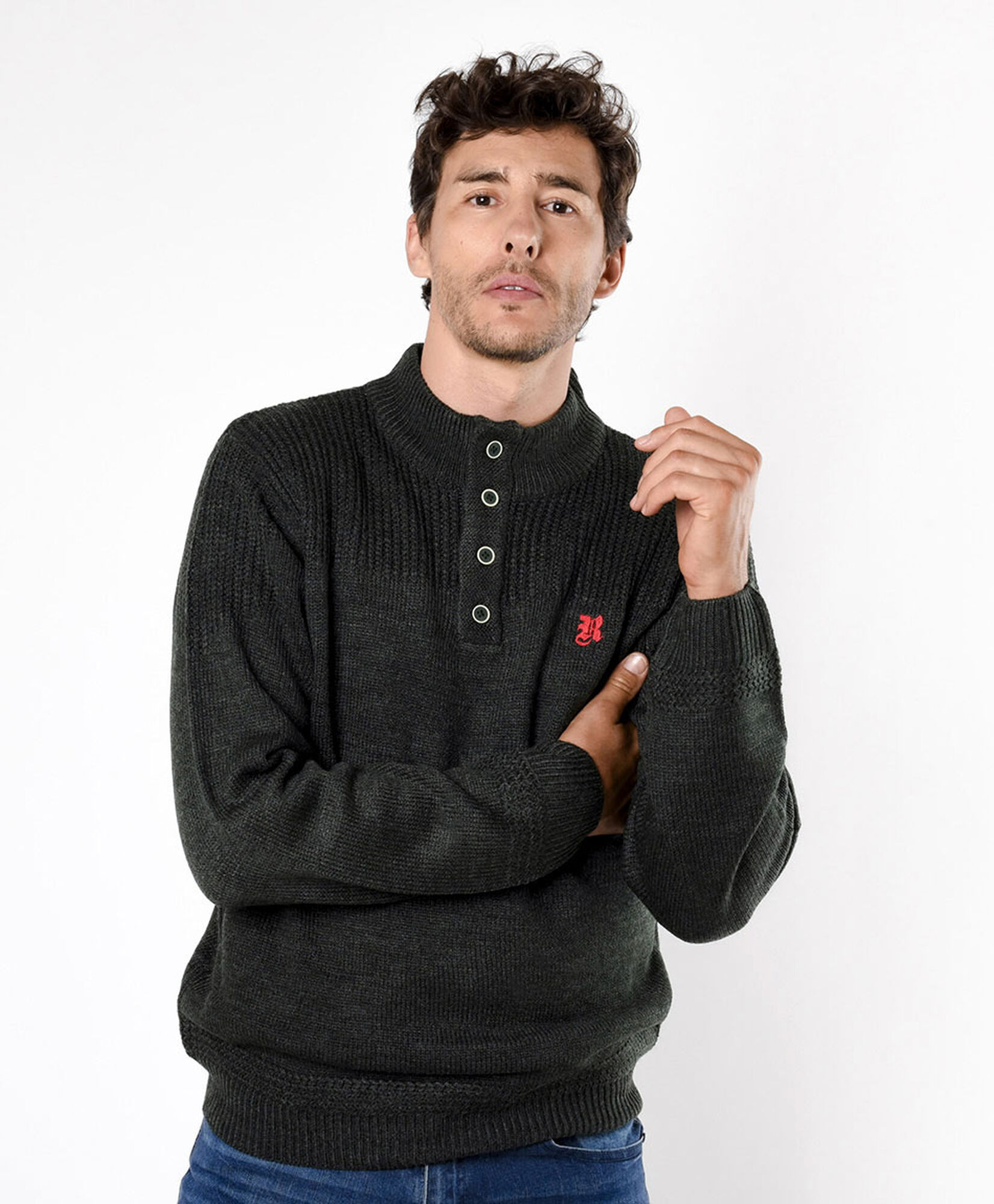 Sweater hombre cuello alto botones Sweater hombre cuello alto botones