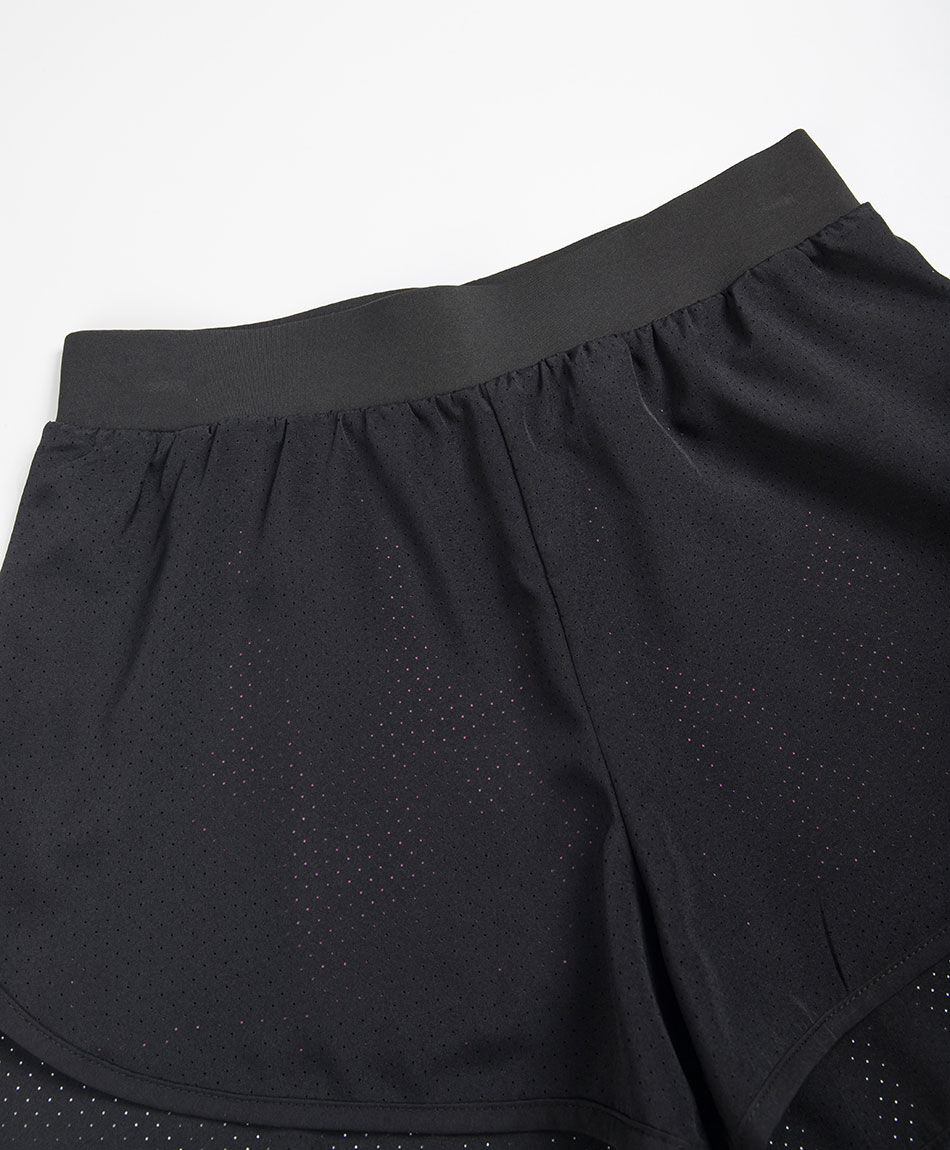 Short deportivo mujer calza interior morada