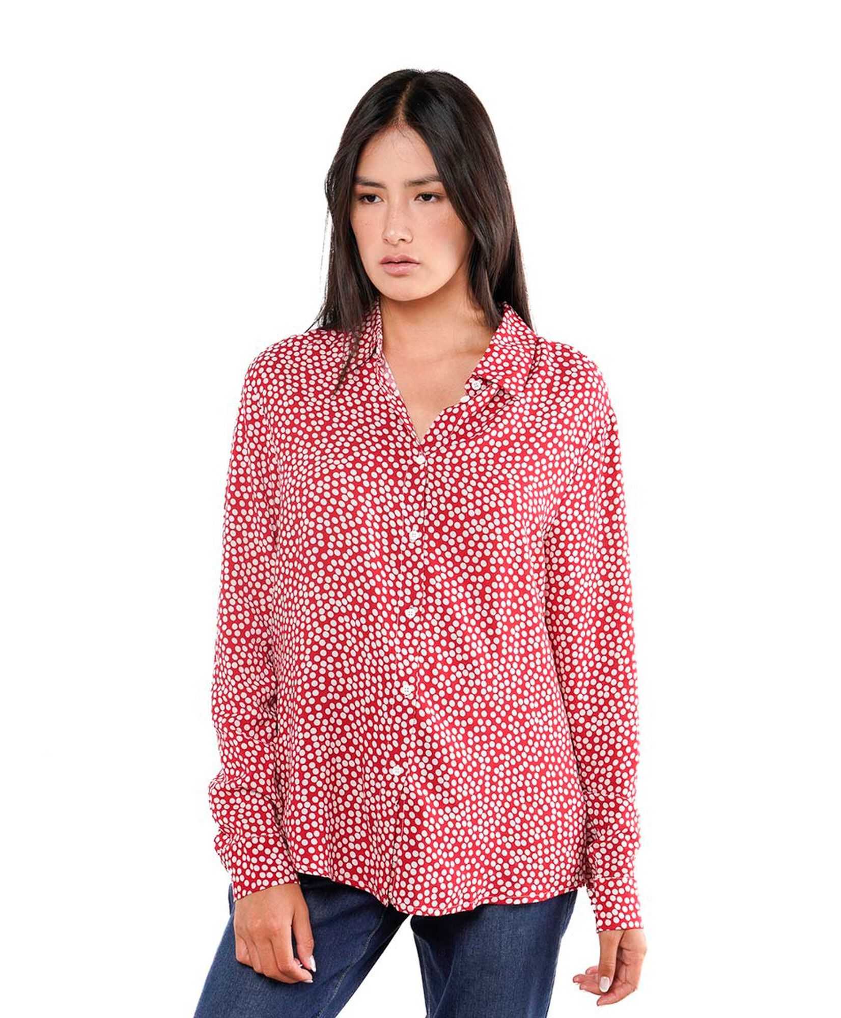 Blusa mujer puntos roja Blusa mujer puntos roja