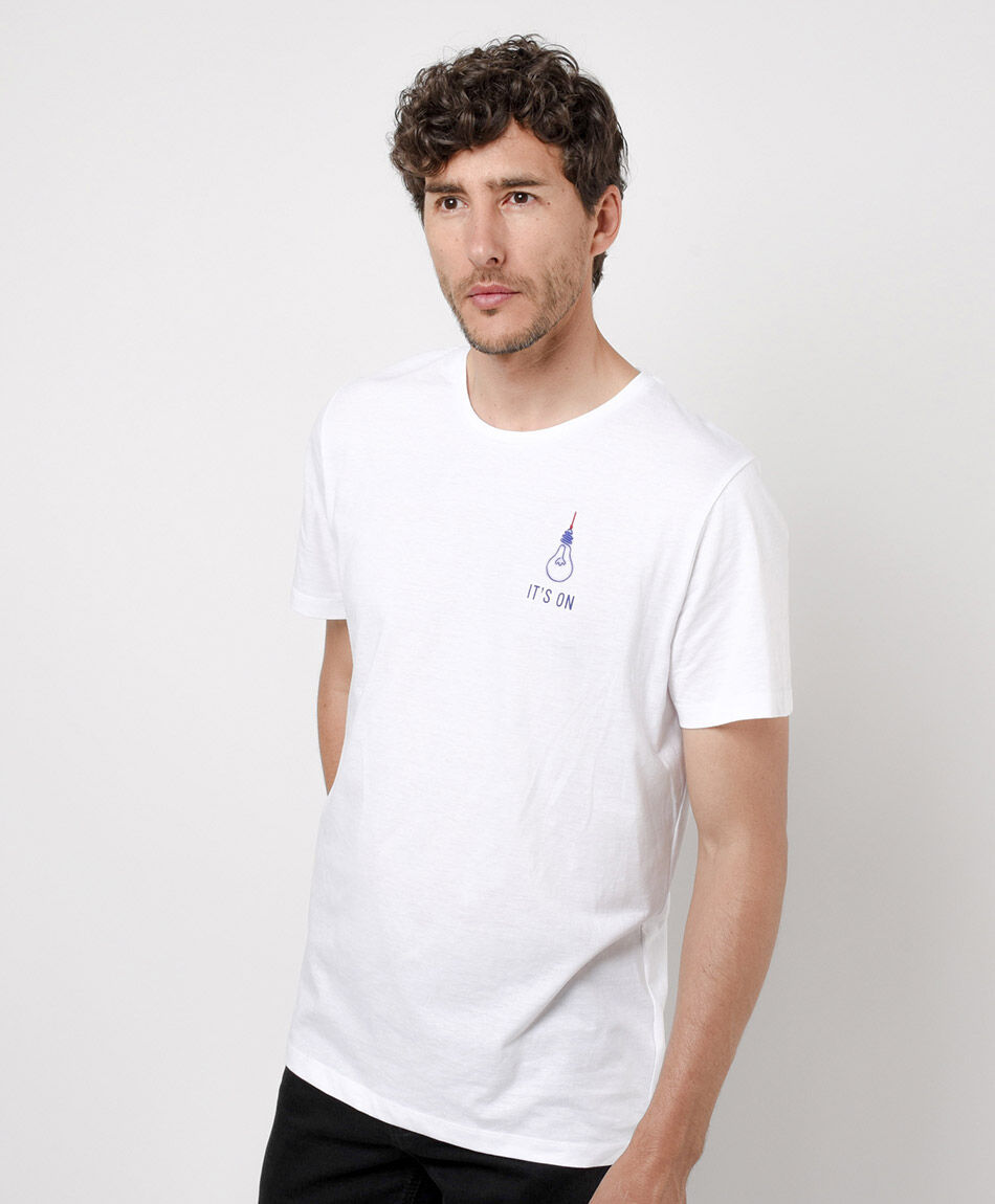 Polera hombre doble estampado futuro