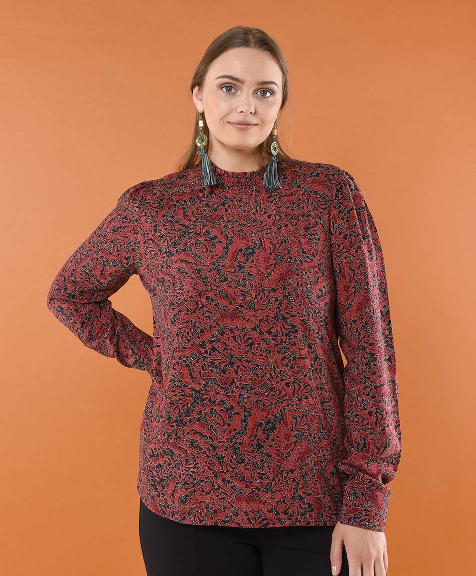 Blusa mujer cuello elasticado Blusa mujer cuello elasticado