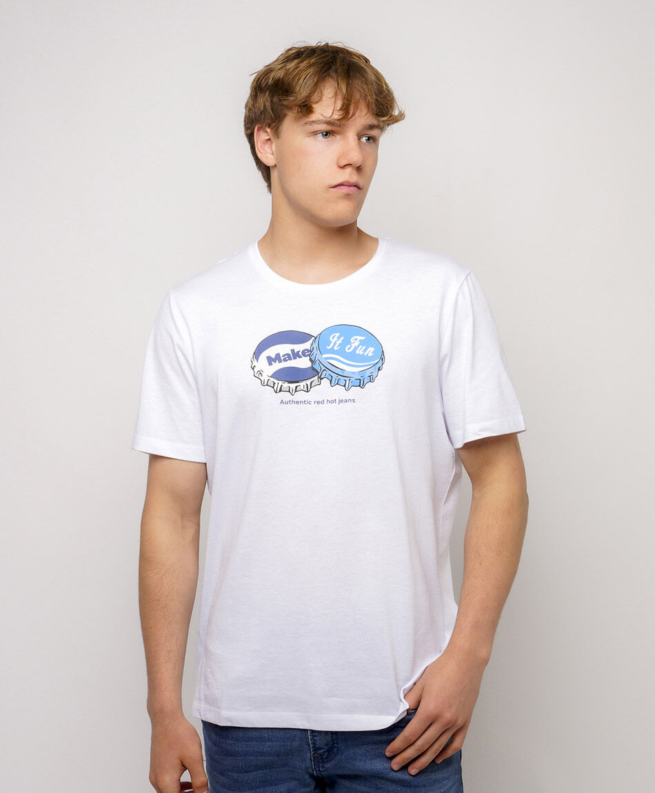 Polera hombre estampada make it fun