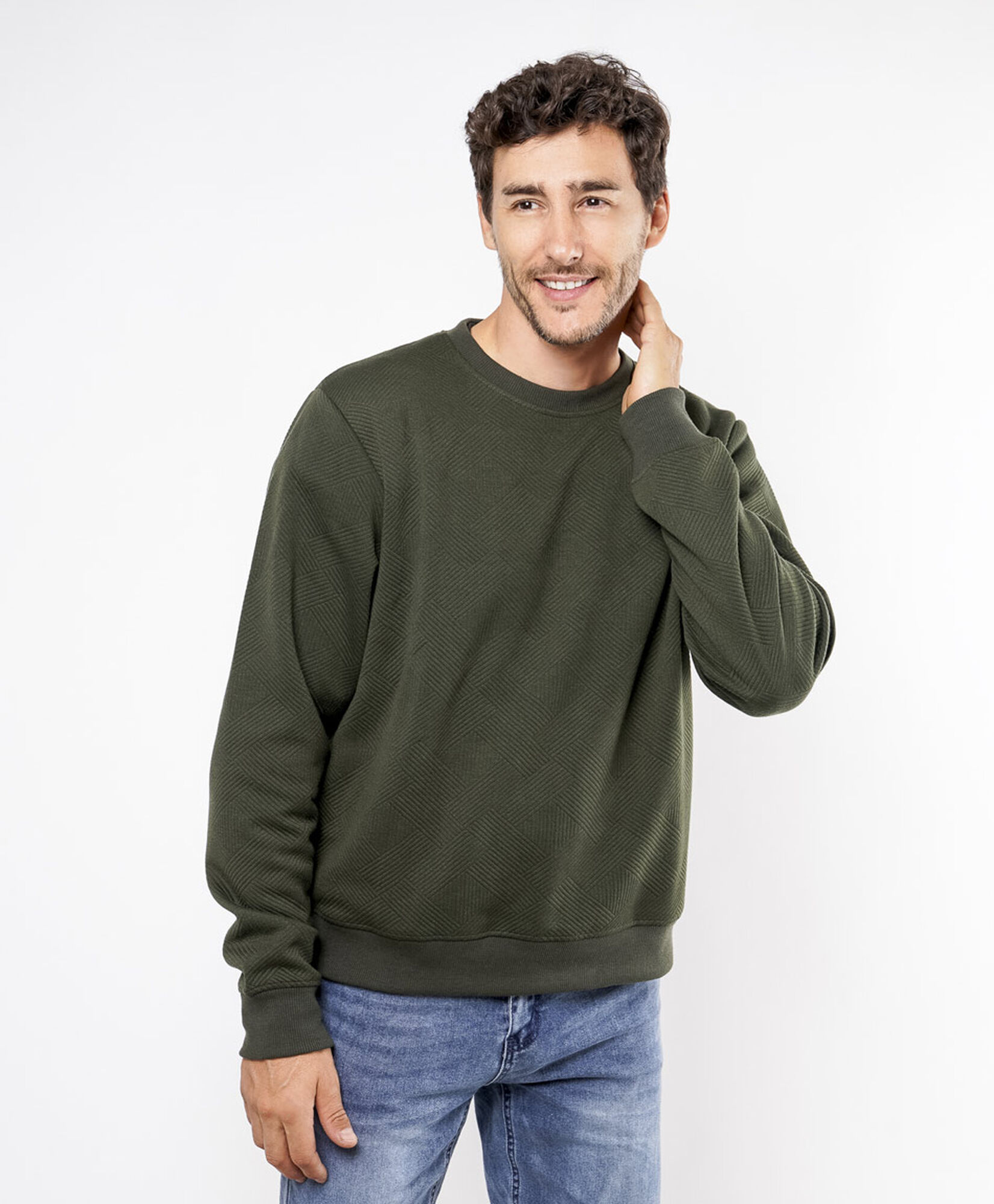 Sweater hombre liso jacquard Sweater hombre liso jacquard
