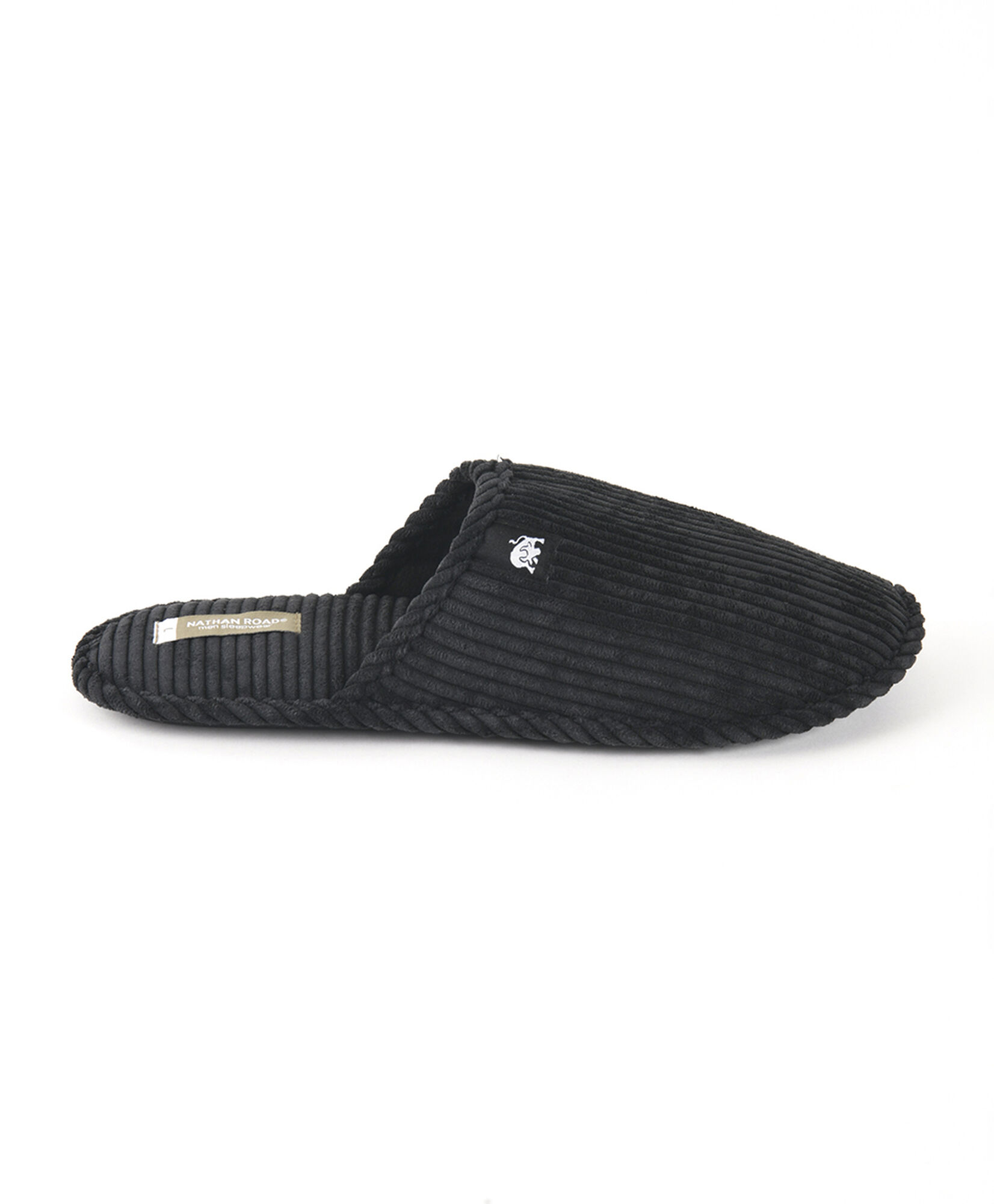 Pantufla hombre negra líneas Pantufla hombre negra líneas